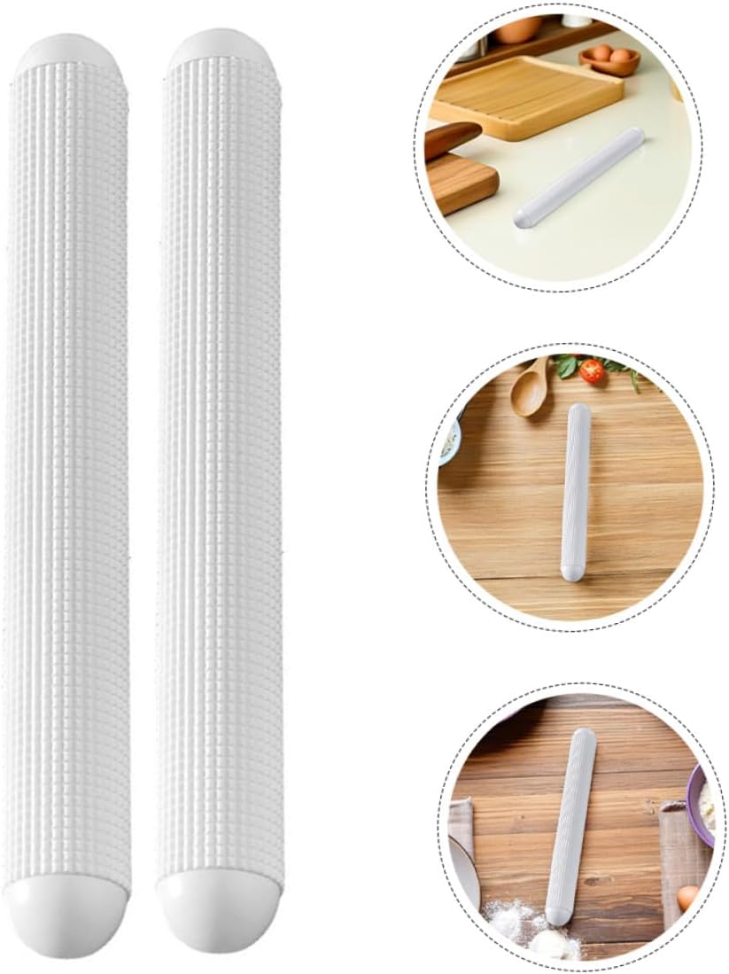 OSALADI 6pcs Nonstick Plastic Baking Rolling Pins for Dough, Pastry, Pizza, and Noodles – Lightweight Hand Rolling Pin Set for Home Kitchen Baking Tools