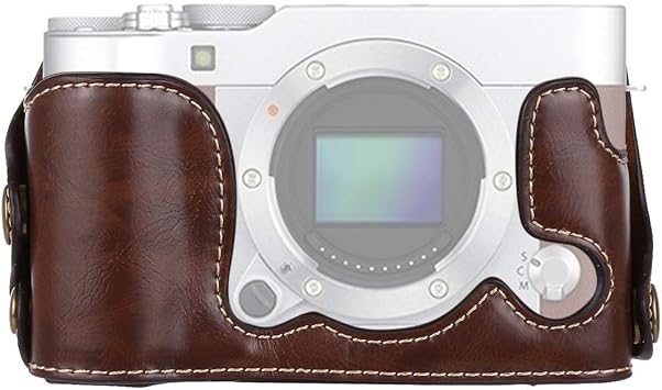 HONGYAN Camera case 1/4 inch Thread PU Leather Camera Half Case Base for FUJIFILM X-A3 / X-A10 Camera Accessories