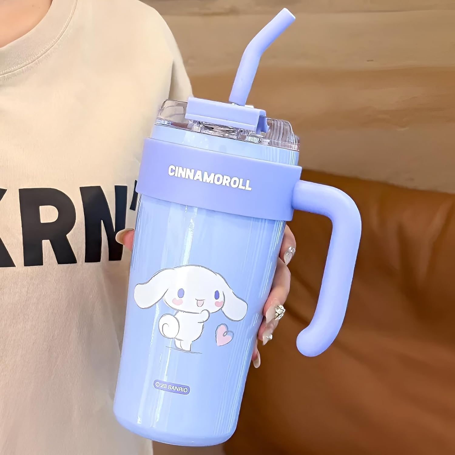 Tumbler for Gym, 860ml Stainless Steel Vacuum Insulated Cup - Leak Proof - Straw Wide MouthDouble Walled themo Flask hot and Cold Tumbler for Office, Sport, Travel, Home (Blue)