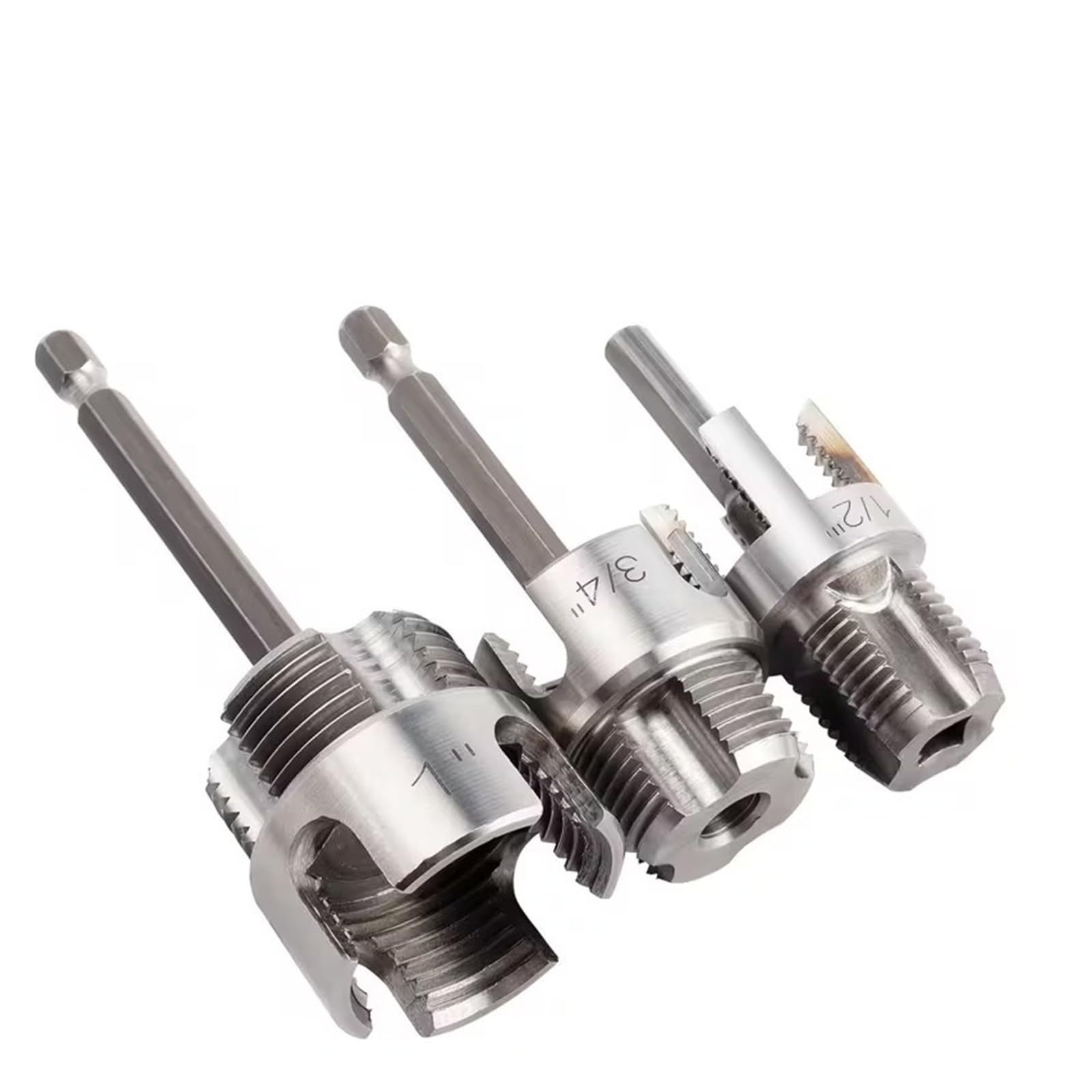 Hnulgvi 3Pcs Pipe Threader Pipe Threading Tool Pvc Cutter Water Internal External