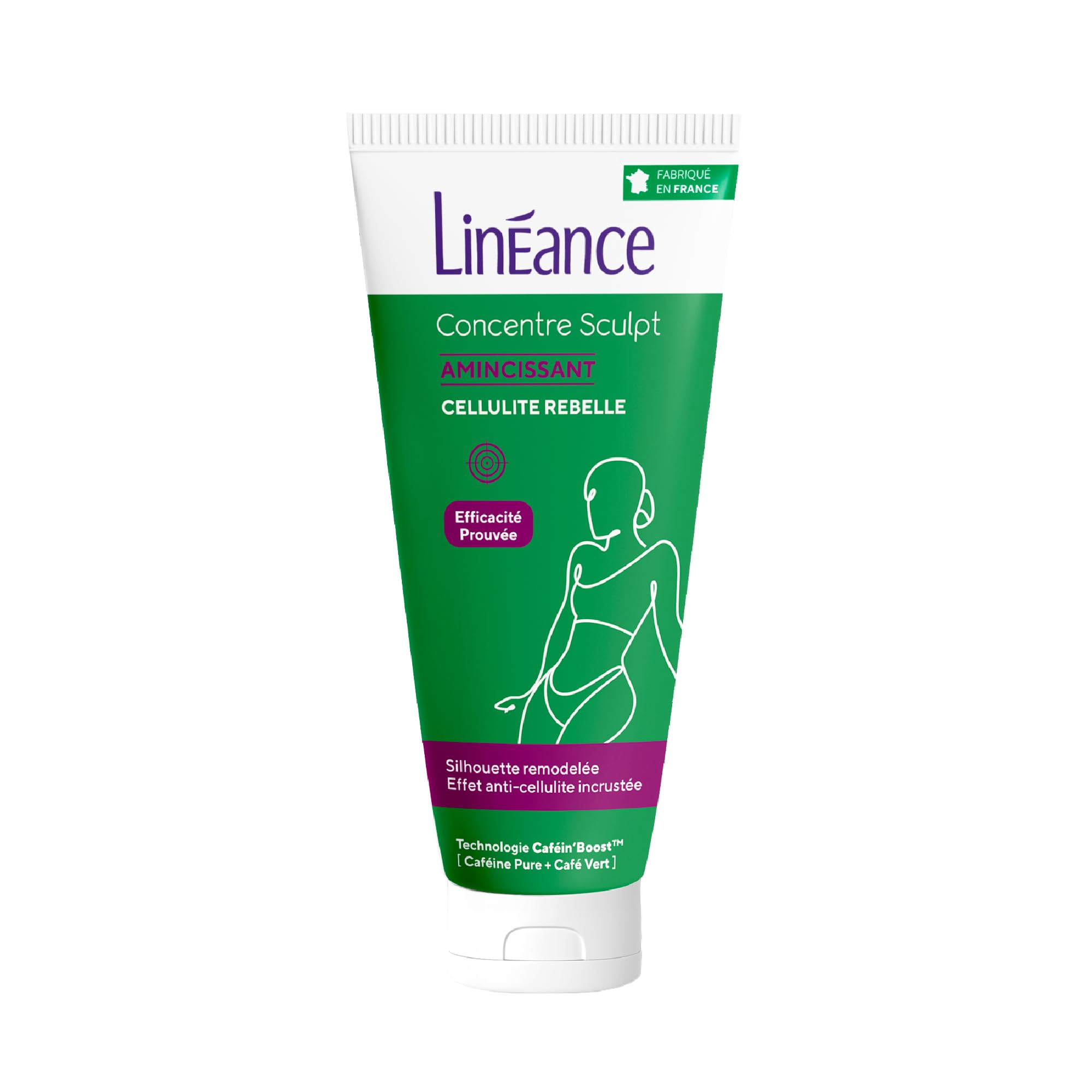 Linéance Concentre Sculpt - Crème Anti-​Cellulite Incrustée, Complexe Bi-​Caféiné, Tube de 180 ml