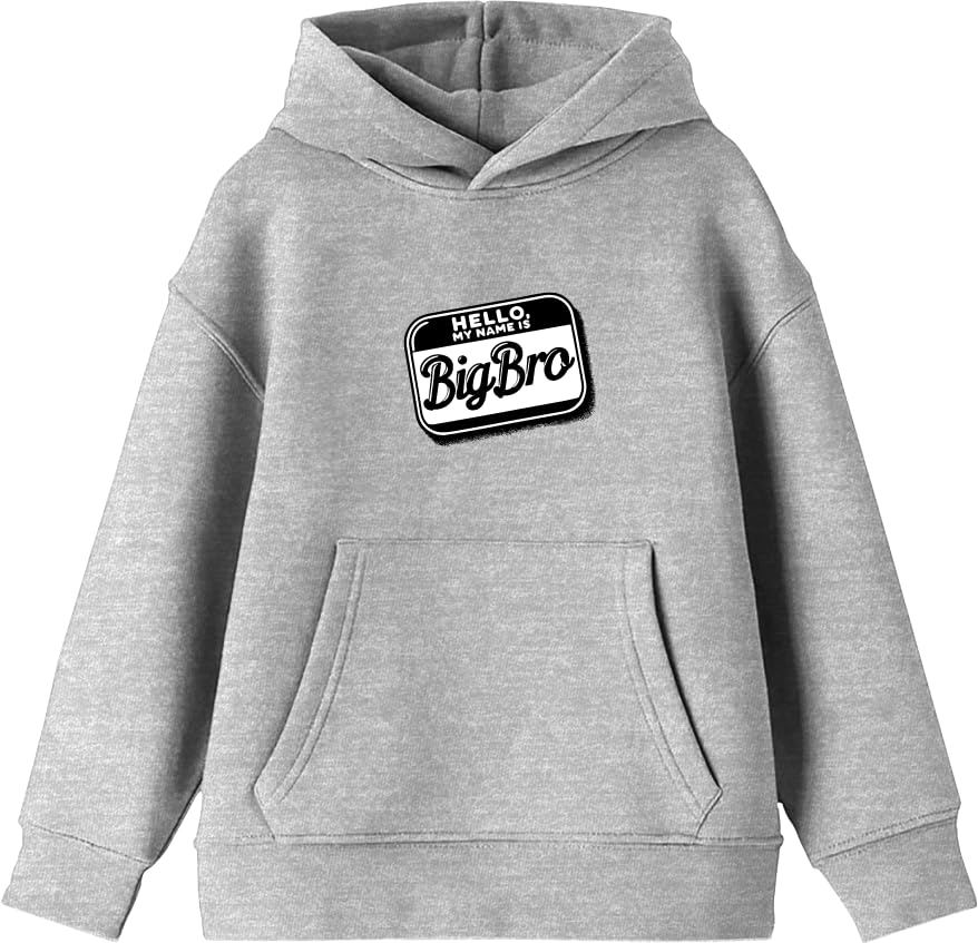 Big Bro Name Tag Boy's Long Sleeve Hoodie