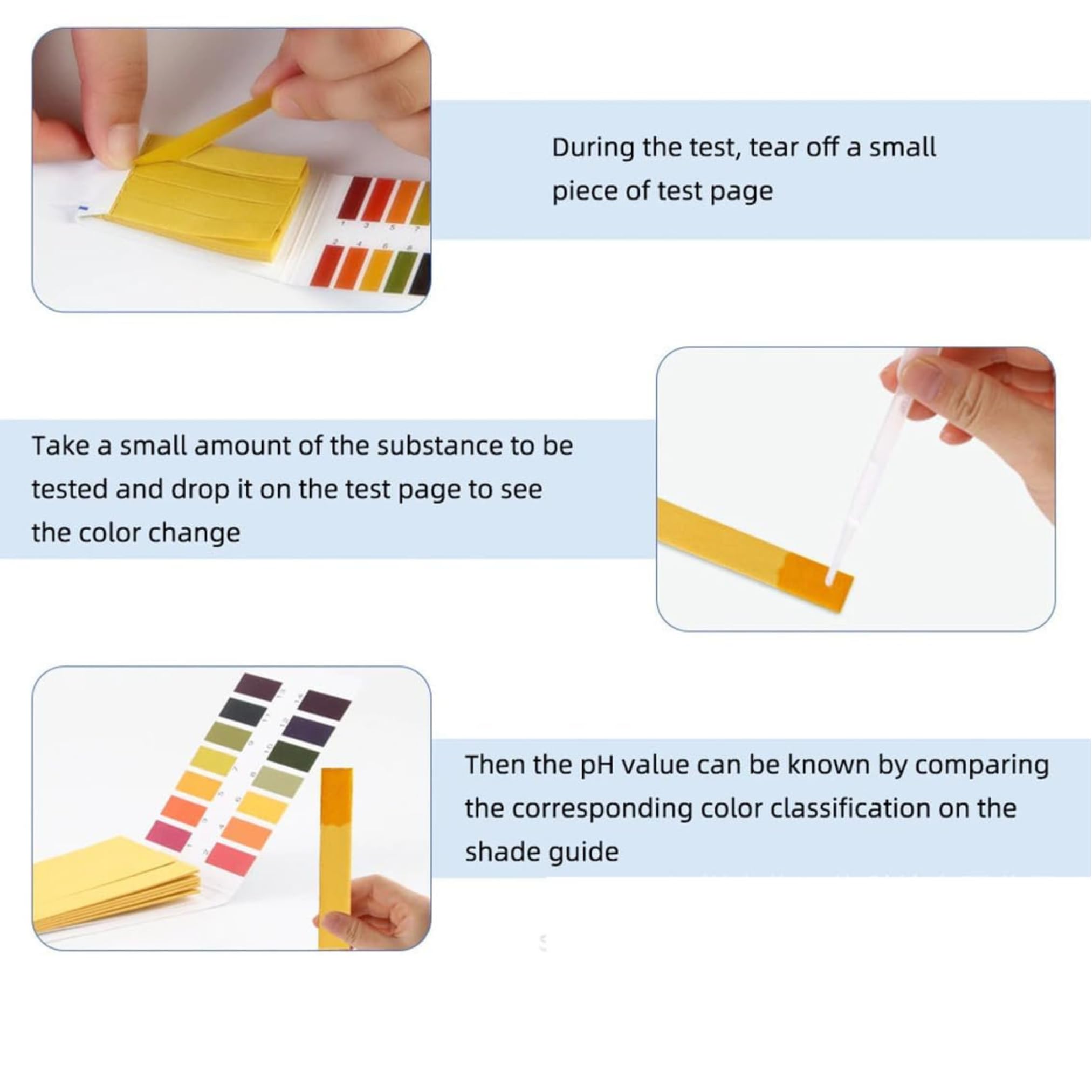 Viraaji PH Paper - Full pH 1-14, PH testing strips, Test Indicator Litmus Paper Water & Soil Testing Kit, litmus paper (Pack of 1, 80 Strips) - Image 3 thumbnail