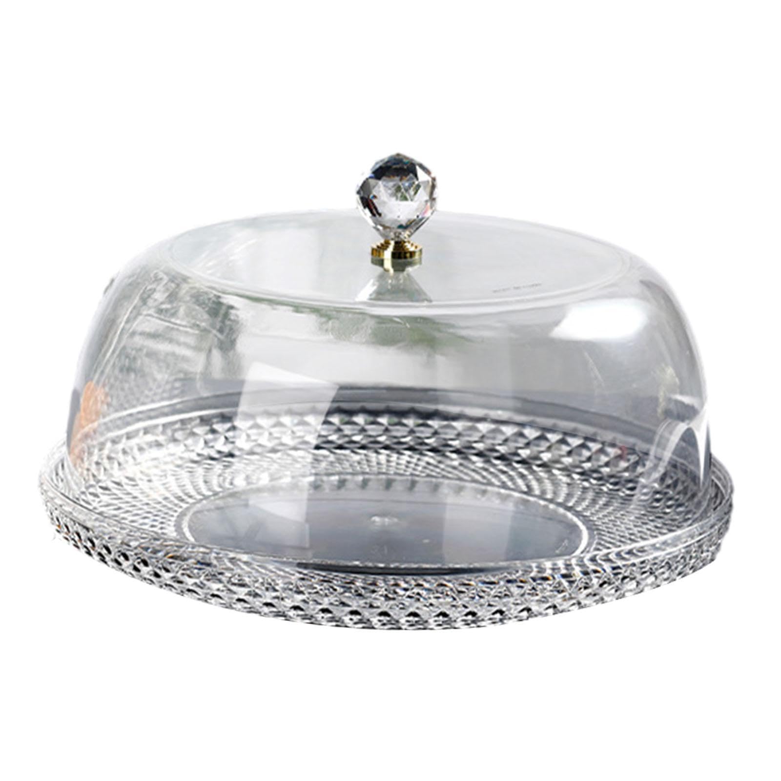 KIXZSAZ Chic Cake Display Stand Covered Clear Showcasing Desserts And Treats At Birthdays Parties Or Home Decor Foot Cake Plate With Dome Tray Display Stand