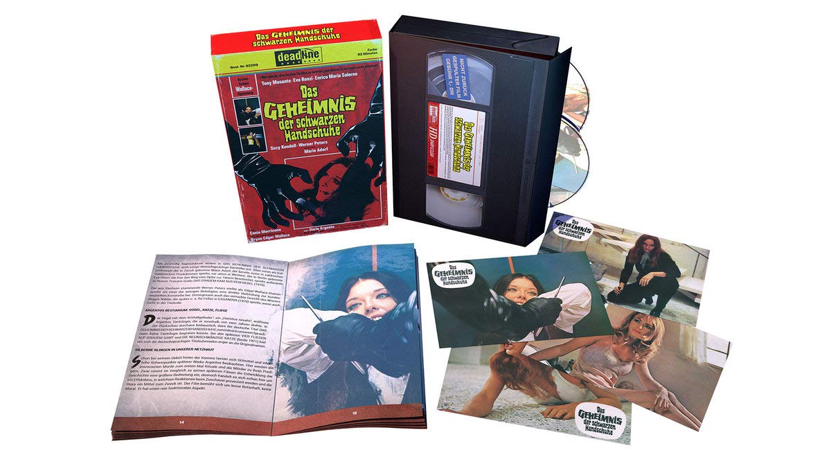 Das Geheimnis der schwarzen Handschuhe - Box im VHS-Retro-Style - Limited  Edition auf 500 Stck [Blu-ray]: Amazon.de: Musante, Tony, Kendall, Suzy,  Renzi, Eva, Adorf, Mario, Salerno, Enrico Maria, Peters, Werner, Raho,  Umberto,