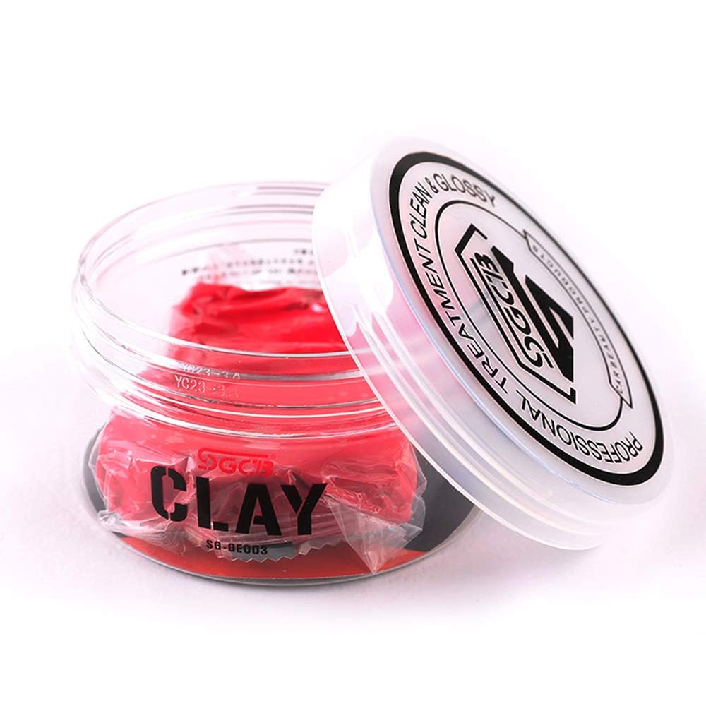 SGCB Pro Car Clay Bar Auto Detailing, 150g/ 5.3oz Moya Heavy Grade Auto Magic Clay Bar Case Jar Cleaner Powerful Grime Contamination Oxidation Remover Iron Powder Bird Droppings Absorption Capacity
