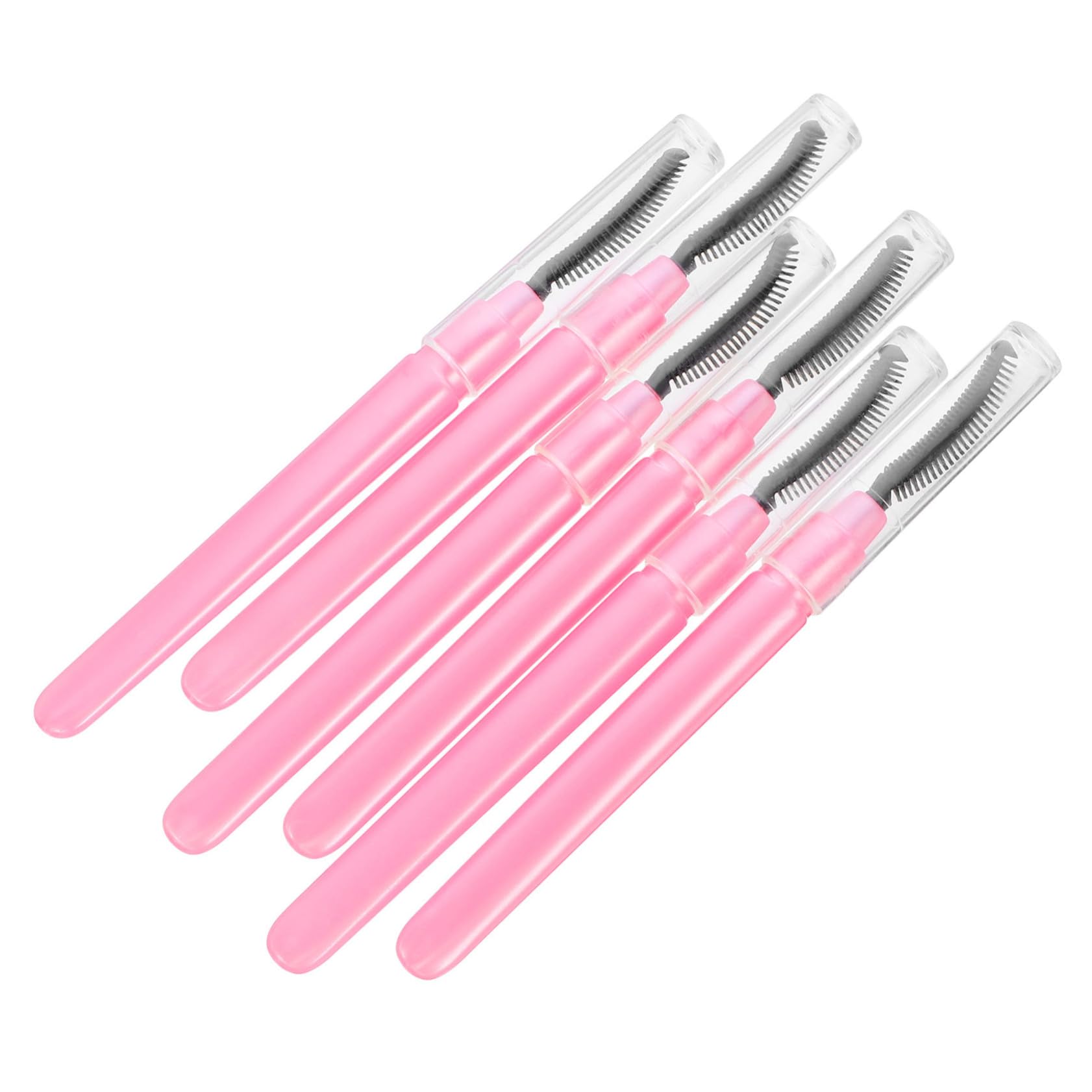 Ipetboom 6pcs Eyelash Makeup Brush Set Silicone Bristles Lash Brush Applicator for Lashes Travel Size or On-The-go