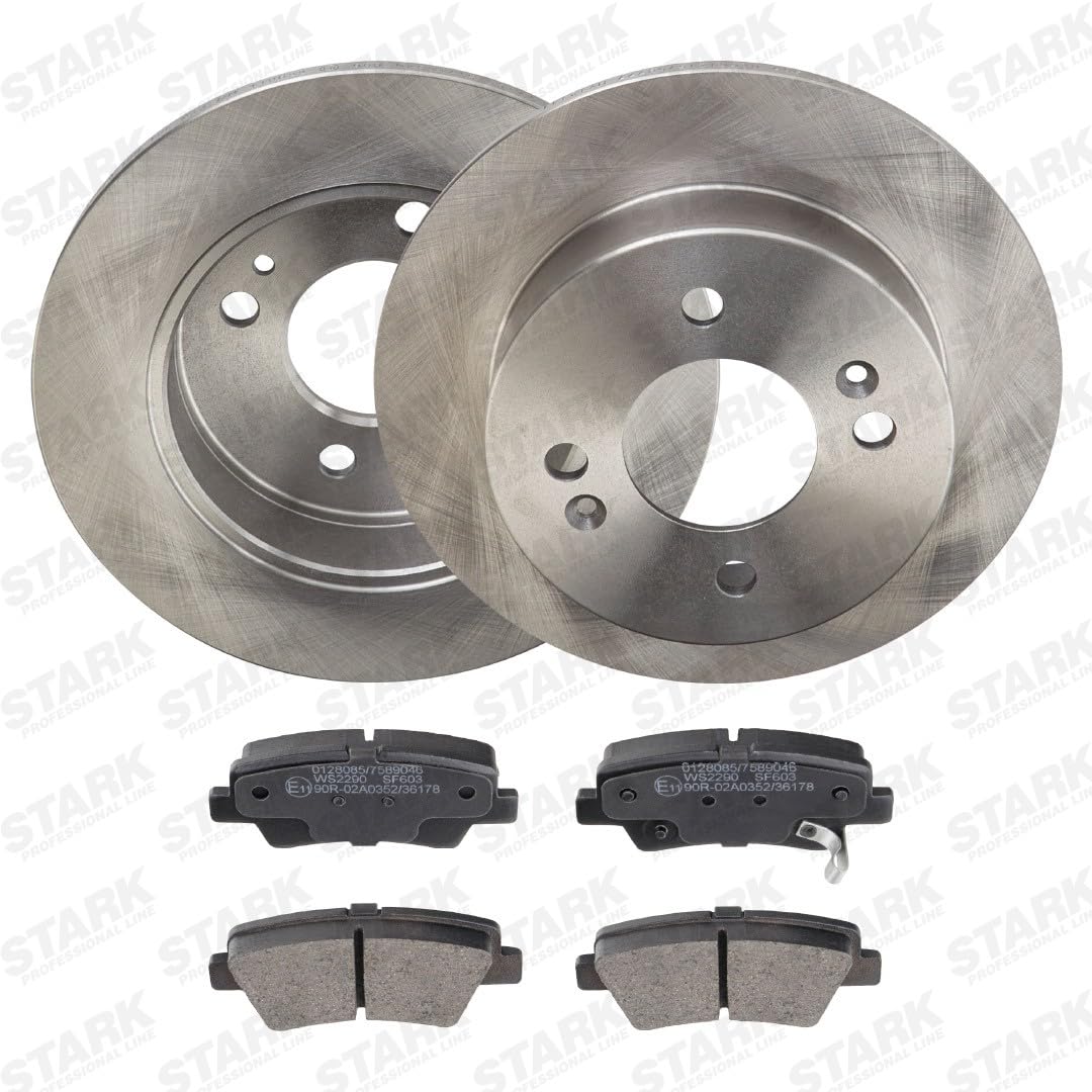 STARK Bremsen Set Hinten 234mm Bremsscheiben und Beläge Komplett Kompatibel mit HYUNDAI i10 PA i10 IA i10 III AC3, AI3 i10 Stufenheck AI3 i10 Stufenheck