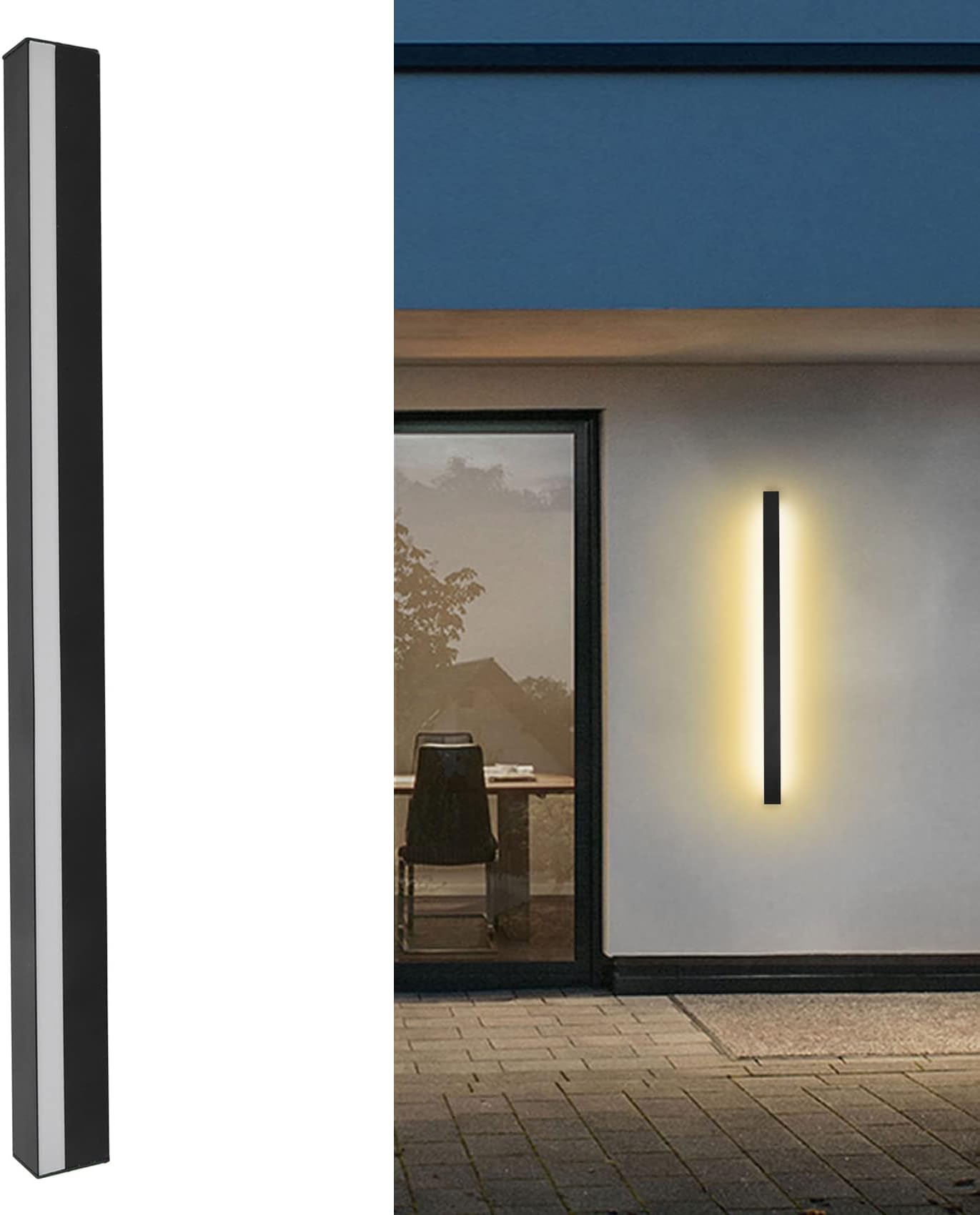 Outdoor Modern Wall Light, Long Strip Modern LED Wall Lighting Fixture