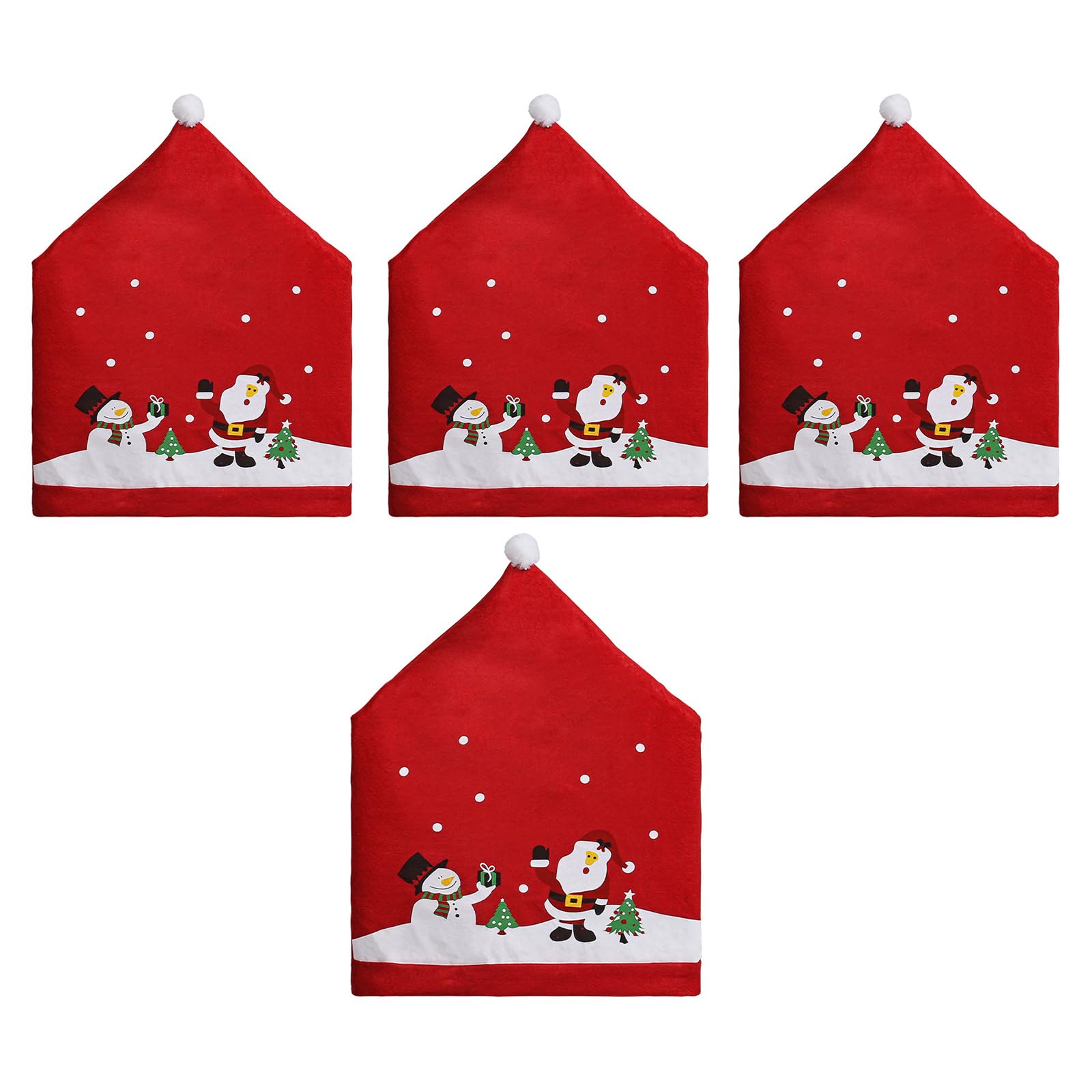 our fave Christmas Themed Santa Chair Cover Machine Washable Cloth Quick Assembly Dining Room Living Room Decoration Quick Install Holiday Chair Slipcover