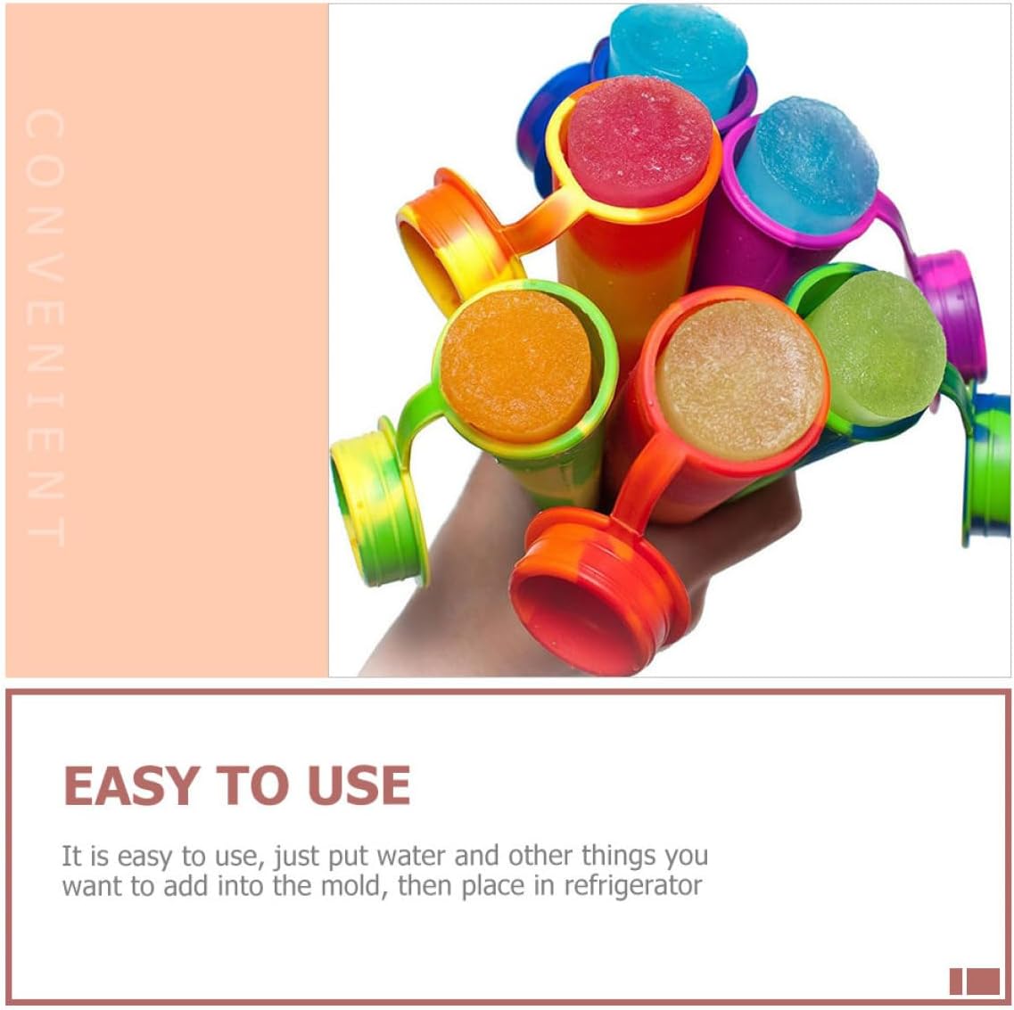2pcs Silicone Ice Pop Molds with Lid for Home DIY Summer