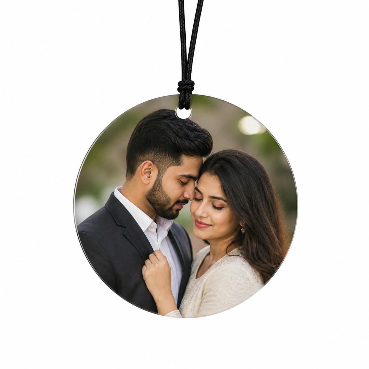 Customized Photo Car Hanger with Both Side Printing, Personalized Acrylic Car Hanging Ornament, Double-Sided Photo Display for Rear View Mirror (Round)-image-31