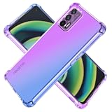 Case for Realme GT 5G/X7 Max 5G/Realme Q3 PRO 5G/Realme GT Neo/Realme GT Neo2T Case, Crystal Clear Case Gradient Slim TPU Shockproof Protective Phone Cases Cover for Realme GT 5G (Purple/Blue)