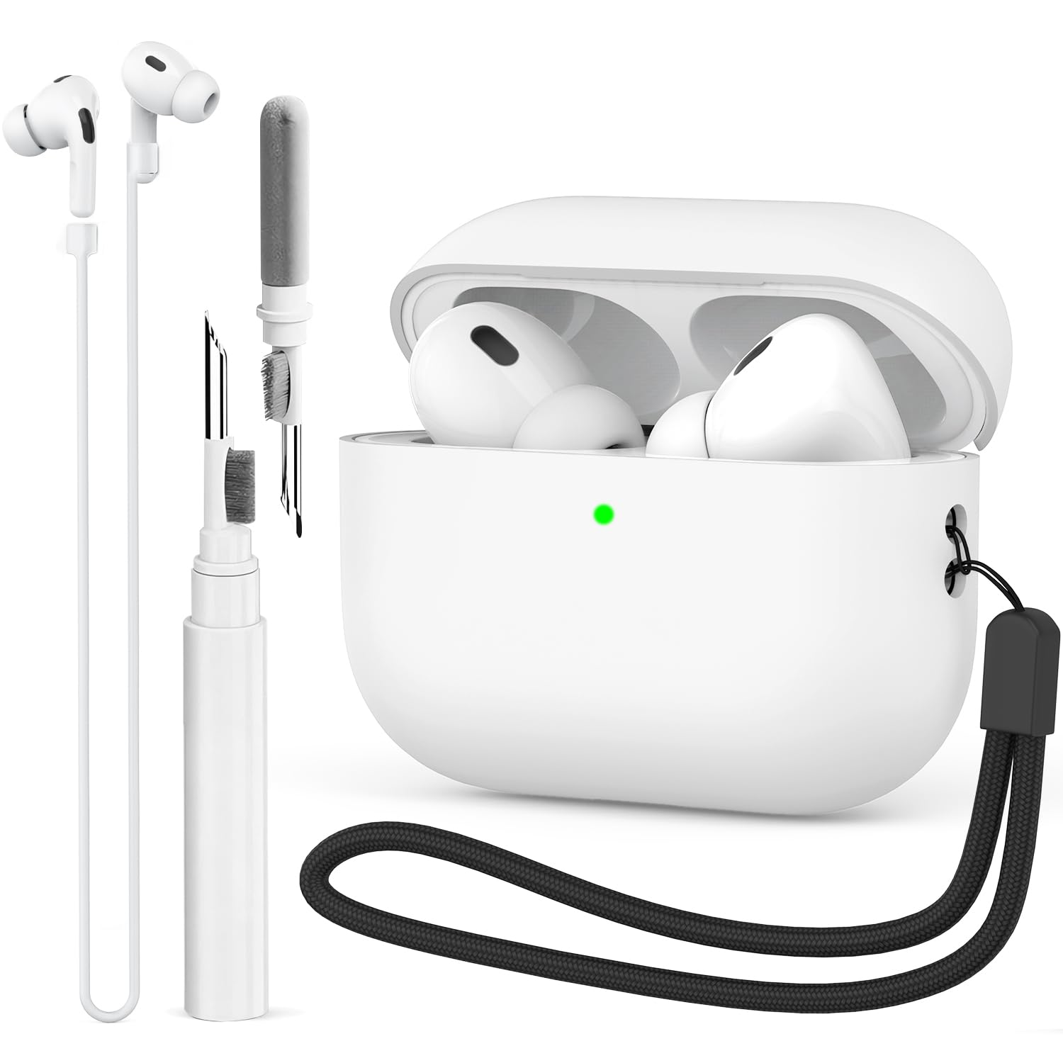 BEAUDOM Étui Transparent Airpods Pro 2 Pour Airpods Pro 2 [Support USB