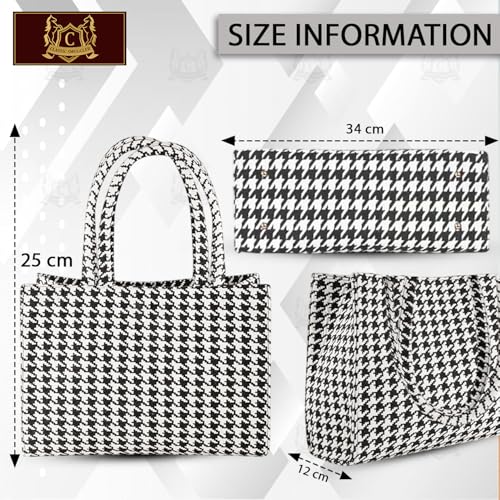 Image of Classic Smuggler Bag, Large Capacity Geometric Print Tote Bag for Women - Stylish Shoulder Handbag for Office, Shopping, and Daily Use | Lightweight & Durable Fabric Bag