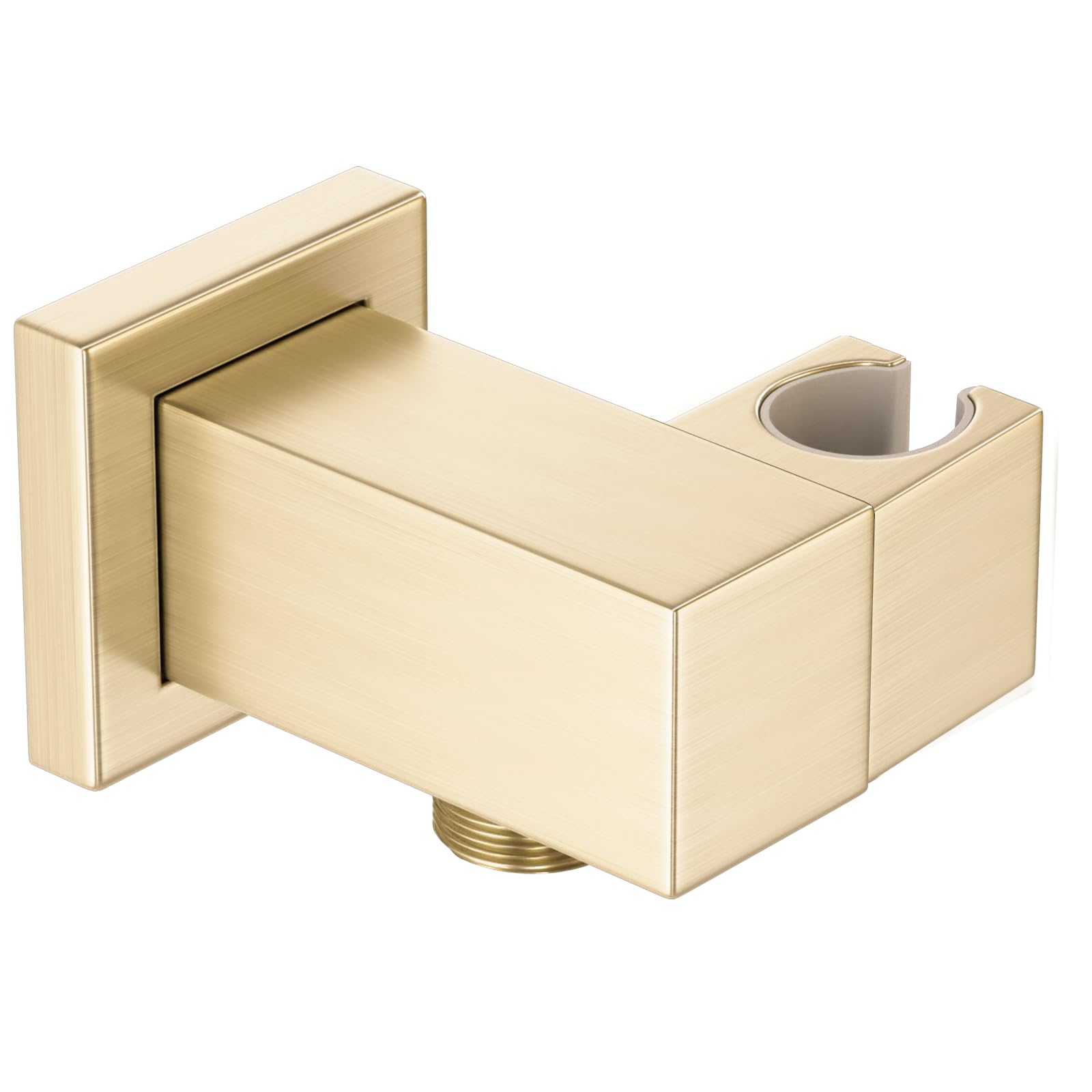 Bilu-hose Bathroom All Brass Wall Mount Adjustable Handheld Shower Head Bracket Holder, Brushed Gold Finish