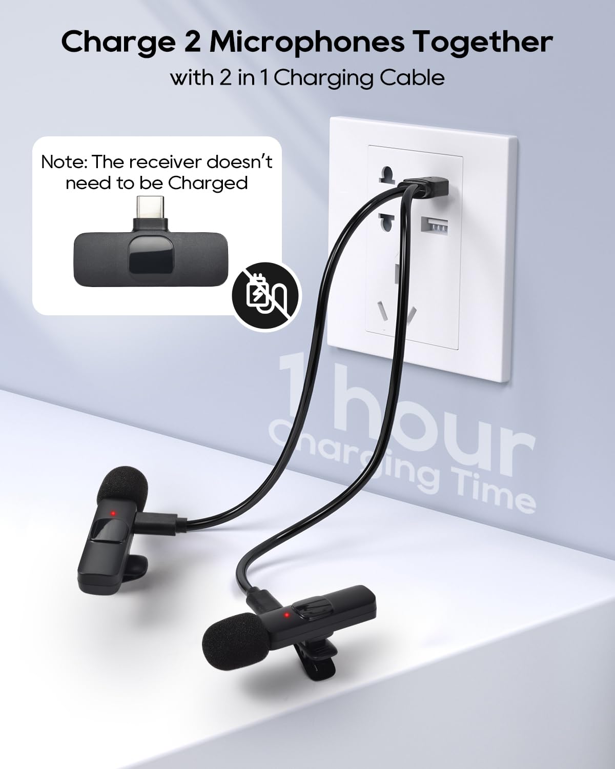 USB C Phone Microphone for iphone Android Tablet ipad PC Wireless Lavalier Mini Mic for Content Creator Video Recording Vlogging Youtube Tiktok Podcast Interview Usbc Microphones Small Mics Black