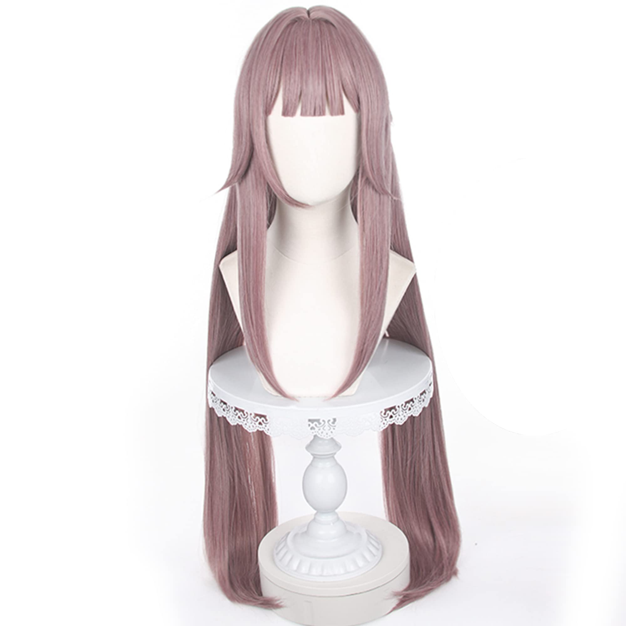 Brown Long Straight Cosplay Wig Heat Resistant Synthetic Costume Hair for Adult Women Halloween Comic Con Cos Anime Party Replacement Wigs - Image 2