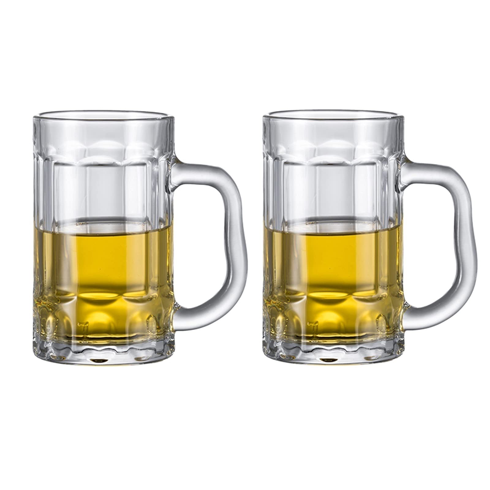 YKMYXZ， Personalisiertes Pint-Glas, Bierbecher, Bierkrug, klassische große Bierkrug-Gläser mit Henkel, Party-Pub-Becher, klares Glas, 14 Unzen