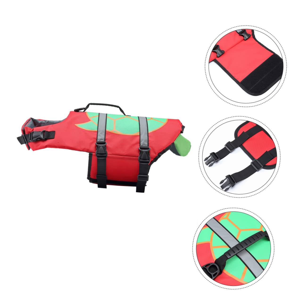SUPVOX Pet Apparel Dog Swim Jacket Polyester Material Life Vest Reflective Strip