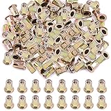 Glarks 120 tuercas M5 de medio cuerpo hexagonal, juego de tuerca de inserción (M5)