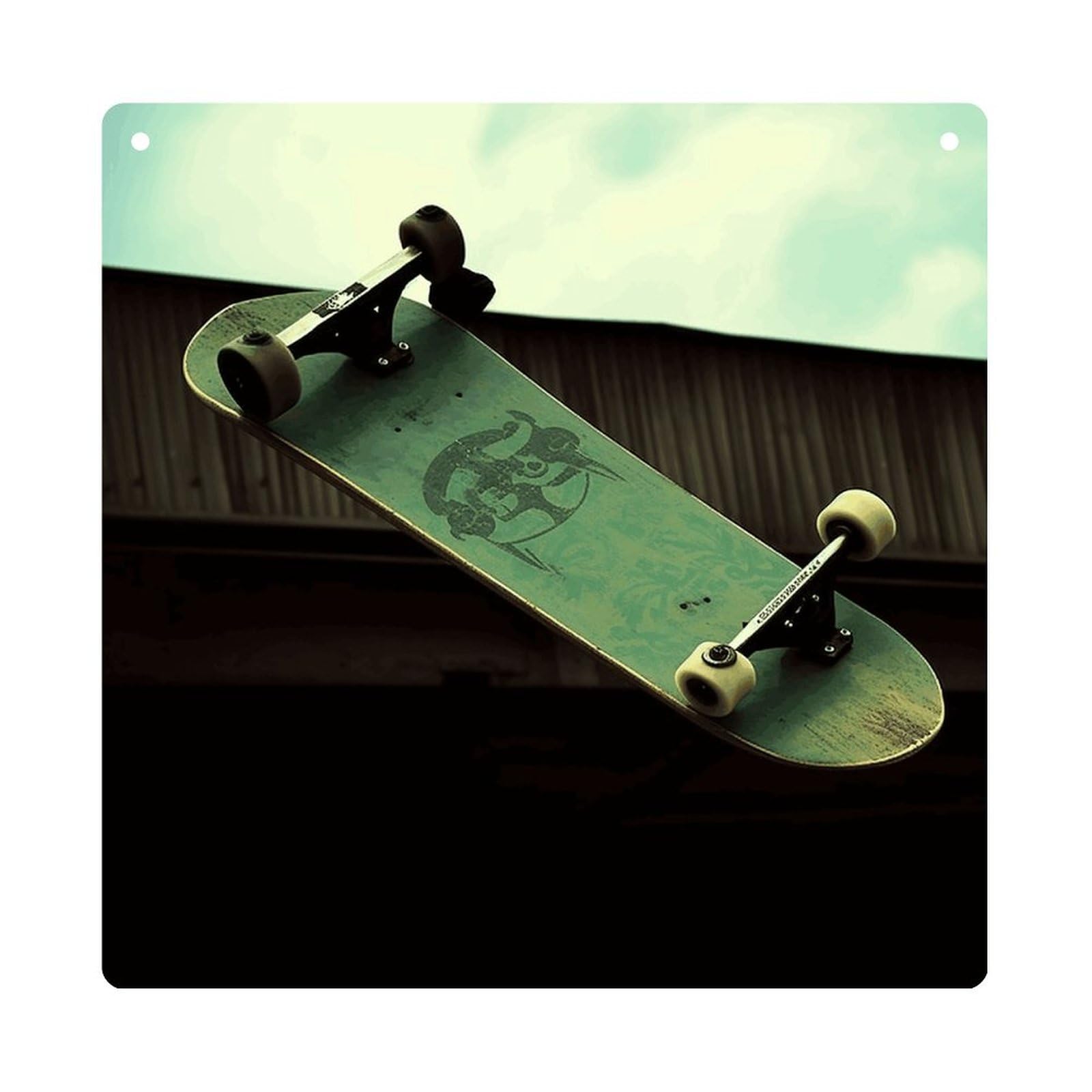 Adfgyerh Style Skateboard Hanging Ornaments Window Hanging Modern Acrylic Decor For Living Room Bedroom Dining Room Hallway Office Wall Decor, 8X8 In