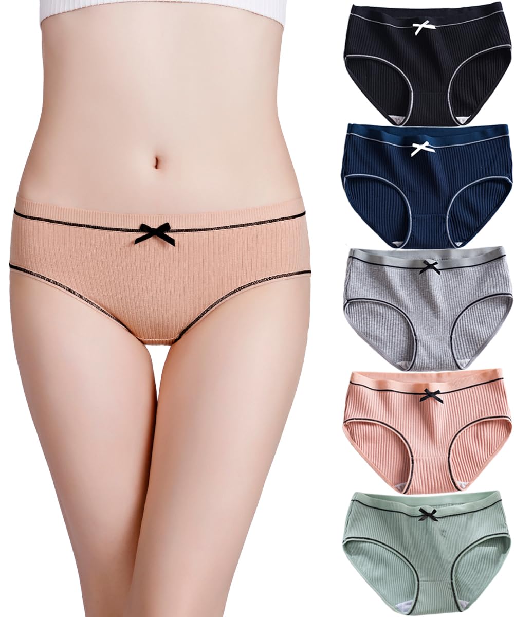 [JIOYIEO] ショーツ レディース パンツ【5枚セット】綿 少女雰囲気 蝶…