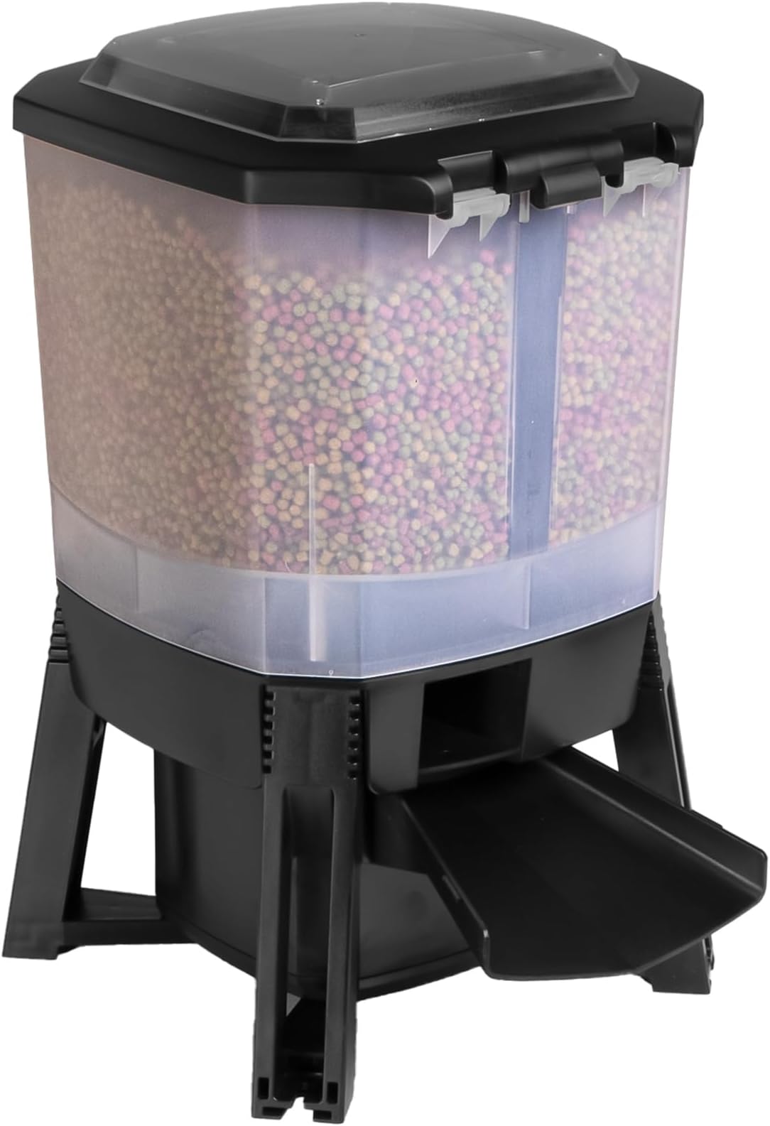 SunSun Grech Automatic Solar Pond Feeder – Programmable Fish Food Dispenser for Outdoor Ponds, 6L Pellet Capacity, Precise Feeding Control, Solar-Powered, CFF-206