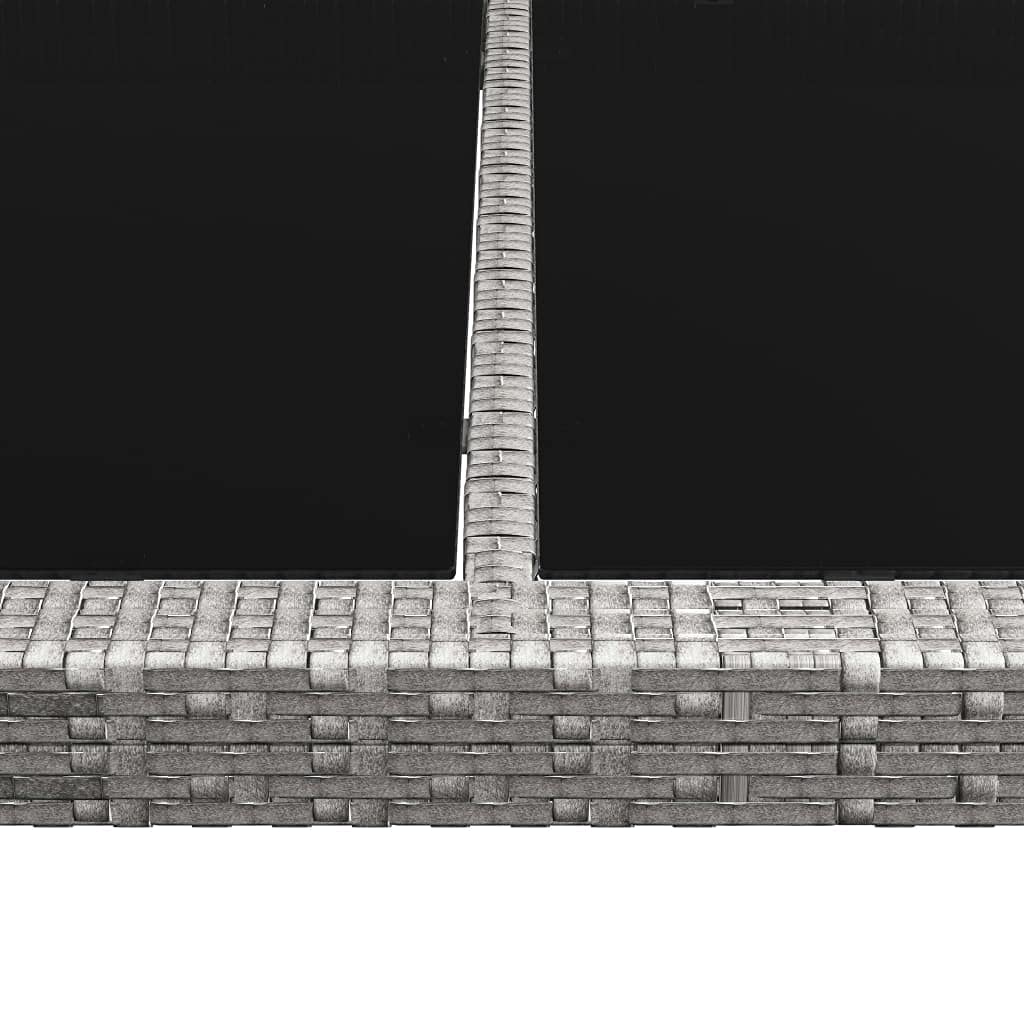 vidaXL Tavolo da Pranzo da Giardino Tavola da Esterni Tavolino per Patio Arredo da Giardino Mobili da Esterni Nero 200x150x74 cm in Polyrattan