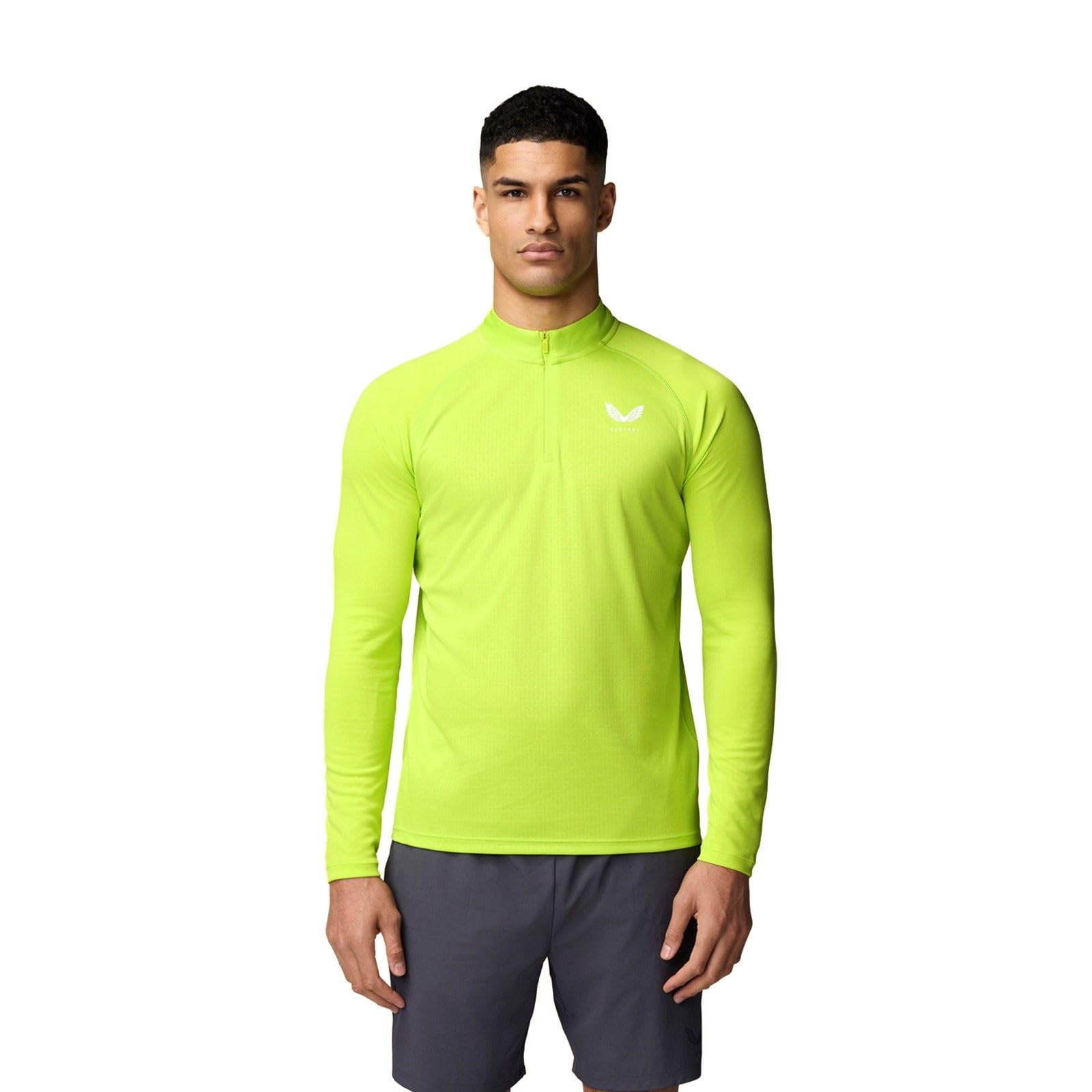Castore Men Adapt Training Zip Top, Acid Lime, XL