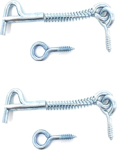 Cierre de seguridad con ojal y gancho 1861  ALDABA o GANCHO con Cerrojo para cerrar puerta o Ventana