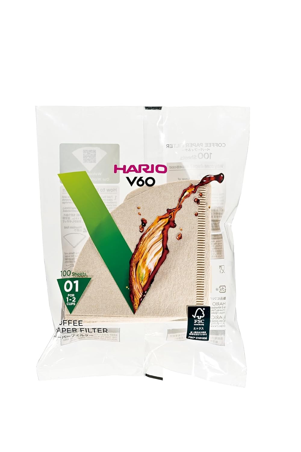 Hario V60 Filter Papers | Brown 100 Count Paper | 01 Size | Coffee Filter Paper | Pour Over Coffee Pouch Easy to Brewing | Disposable-image-48