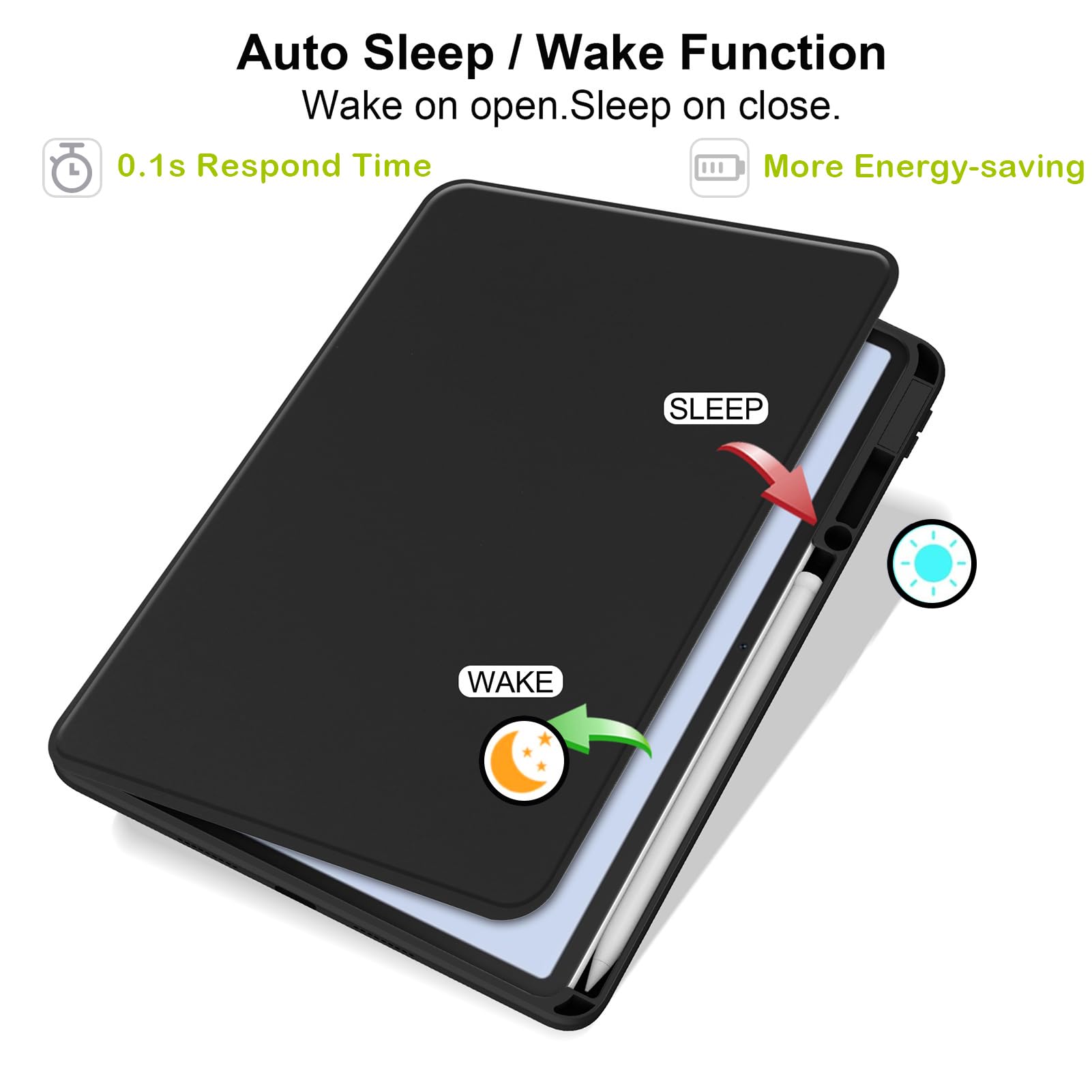 Custodia Huawei MatePad 11.5 S 2024 | Cover Trasparente Antiurto Con Portapenne E Auto Sleep/Wake | Blu Cielo