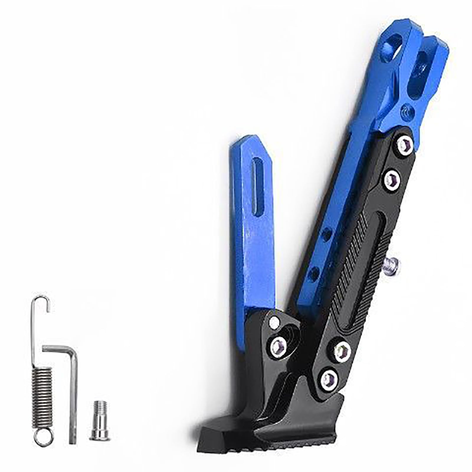 Motorcycle Kickstand Foot Side Stand for Kawasaki Z750 2004-2012, Foot Kickstand for Motorcycle Support and Parking, Adjustable Motorbike Side Stand Support,A Blue