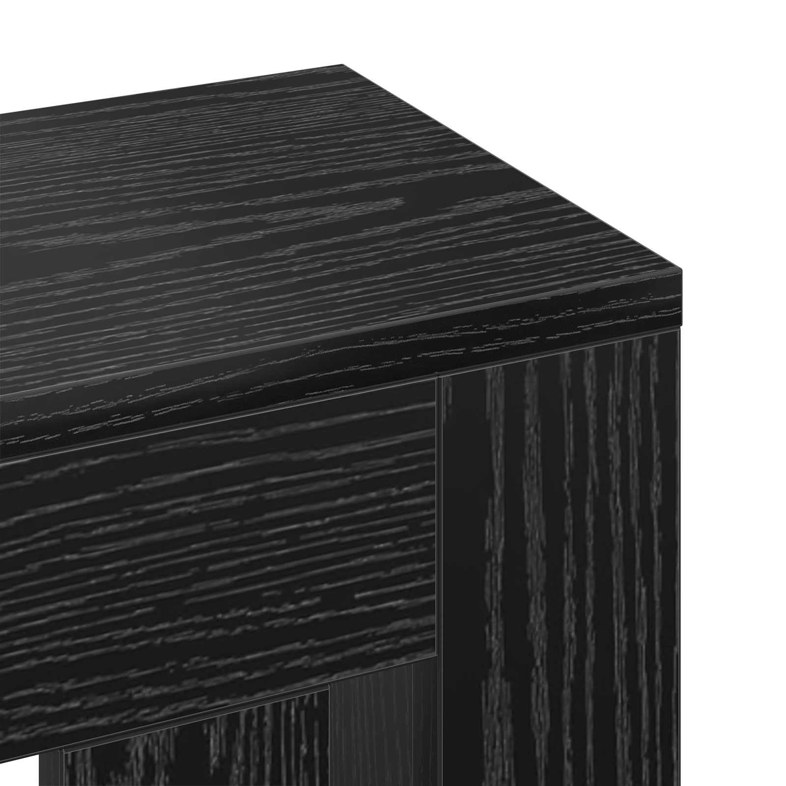 Heizkörperabdeckung schwarz Eichen-Optik aus Holzwerkstoff, 78 x 20 x 82 cm, mit oberem Regal und vertikalen Latten, für Wohnzimmer, Innenbereich und sichere Raumgestaltung