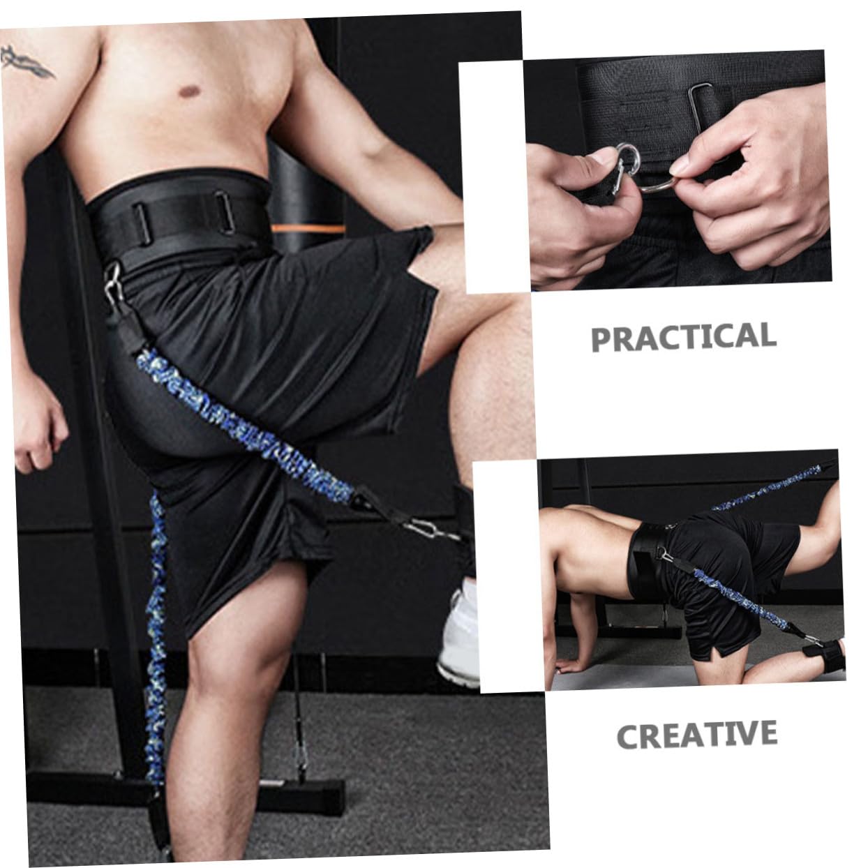 Banda de Resistencia para Piernas y Tobillos Kit de Bandas de Cintura Reutilizables Equipo de Entrenamiento Casa para Fitness y Fortalecer Las Piernas