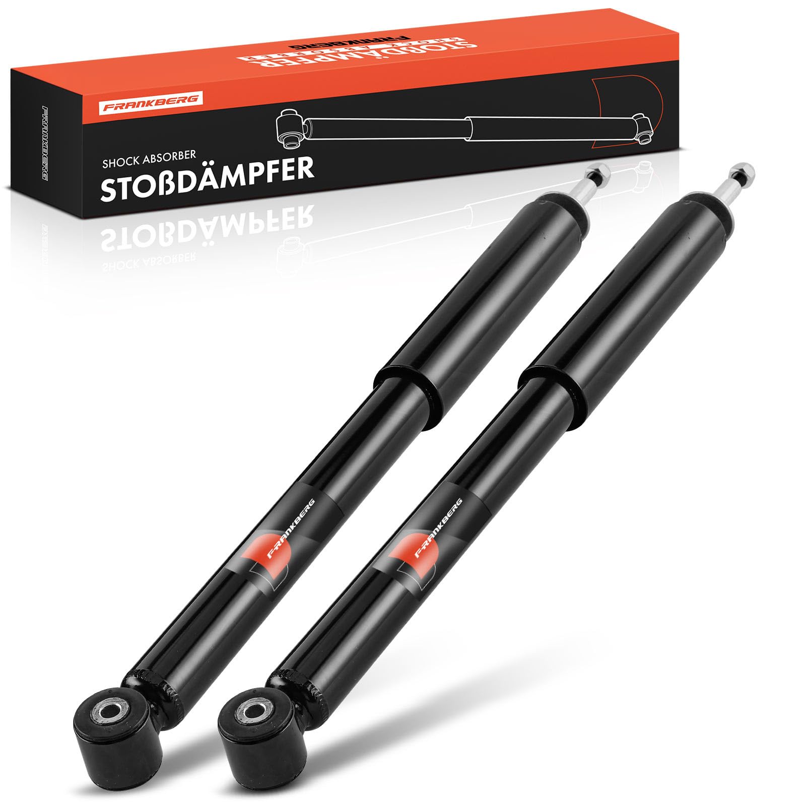 Frankberg 2x Stossdämpfer Stoßdämpfer Hinten Links Rechts 517mm Gasdruck Kompatibel mit J.a.z.z II GD G.E2 G.E3 1.2L-1.5L 2002-2008 Replace# 343381, 52610SAAE03