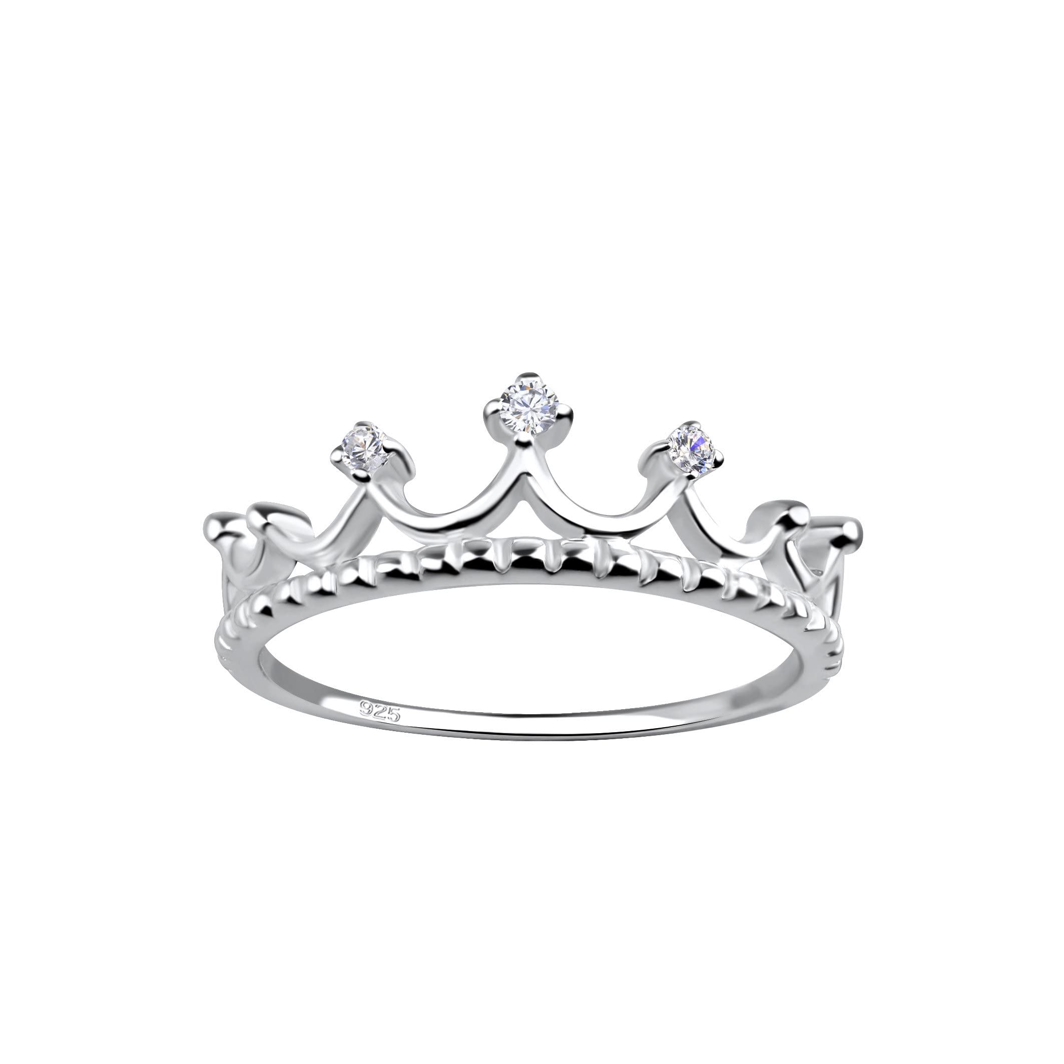 92.5-925 Sterling Silver Chandi Queen's Crown Design Engagement Wedding Proposal Ring For Women And Girls (Ring0740) US Size - 6
