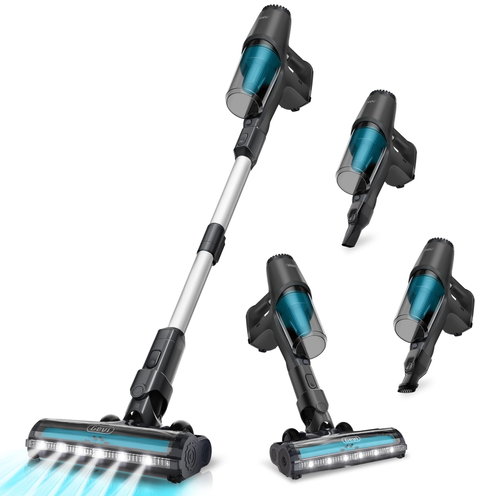 Gevi Cordless Vacuum Cleaner for Home Stick Vacuum with Hy-HEPA Ultra Long Battery Life Powerful Sunction Deap Clean