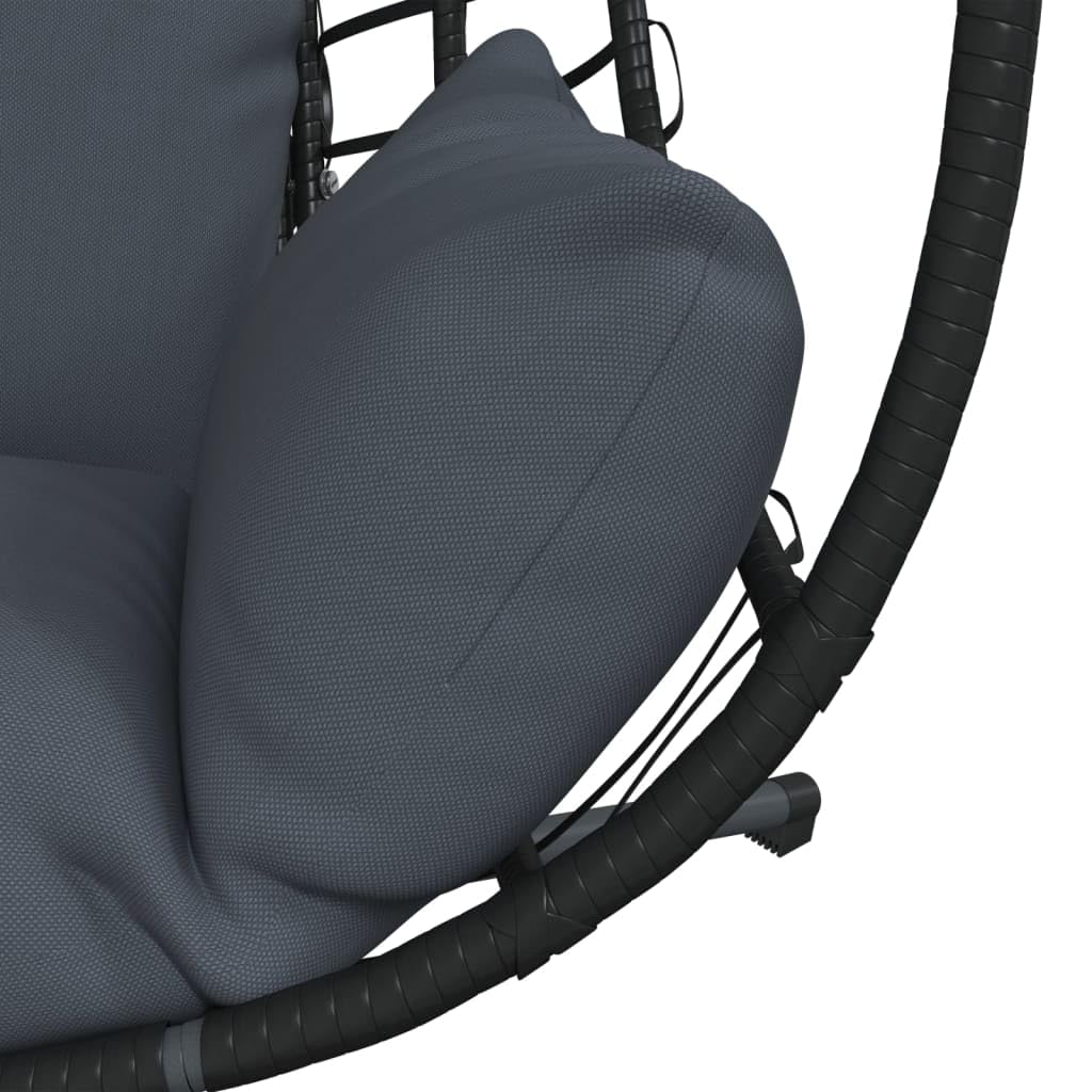 Sedia Uovo Sospesa Girevole Rattan Acciaio
