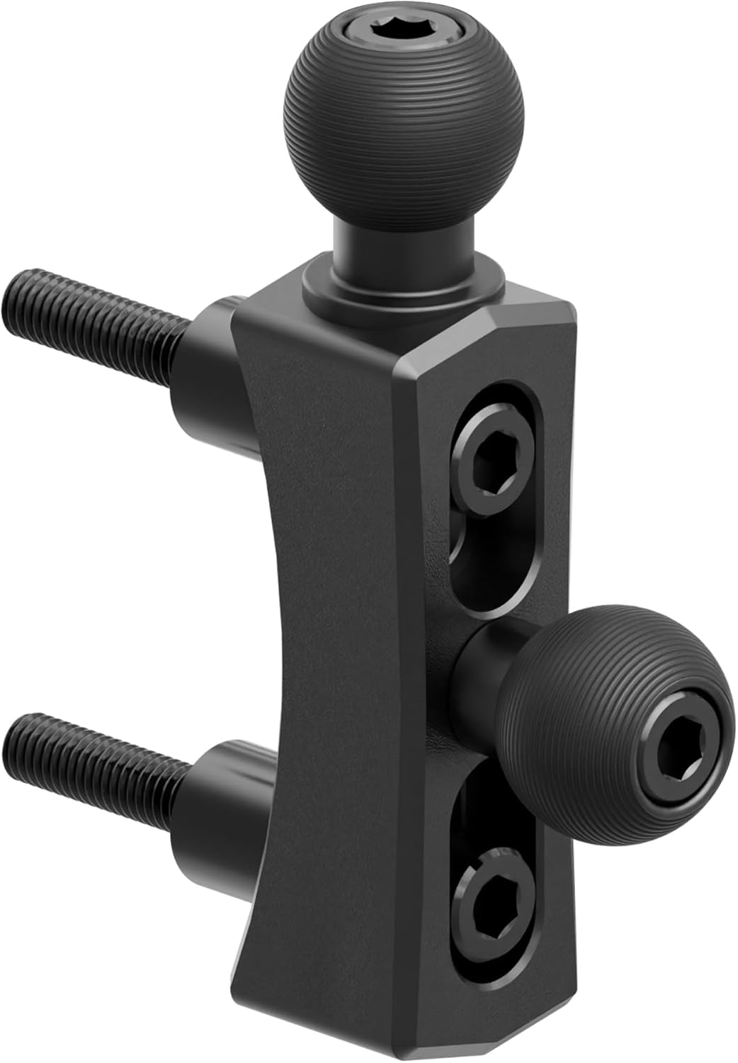 Tackform Black Motorcycle Perch/Brake/Clutch Reservoir Device Mount | Dual 20mm Balls | Aluminum | Hardware Included | Compatible with Harley-Davidson, Gold Wing, Honda, More | Various Models