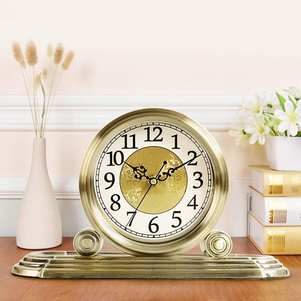 Silent Quality Clock Mantel Clock, Carriage Clock, European Vintage Retro Ornaments Porch Mute Quartz, Suitable for Living Room Studio Kitchen Mantel Clocks