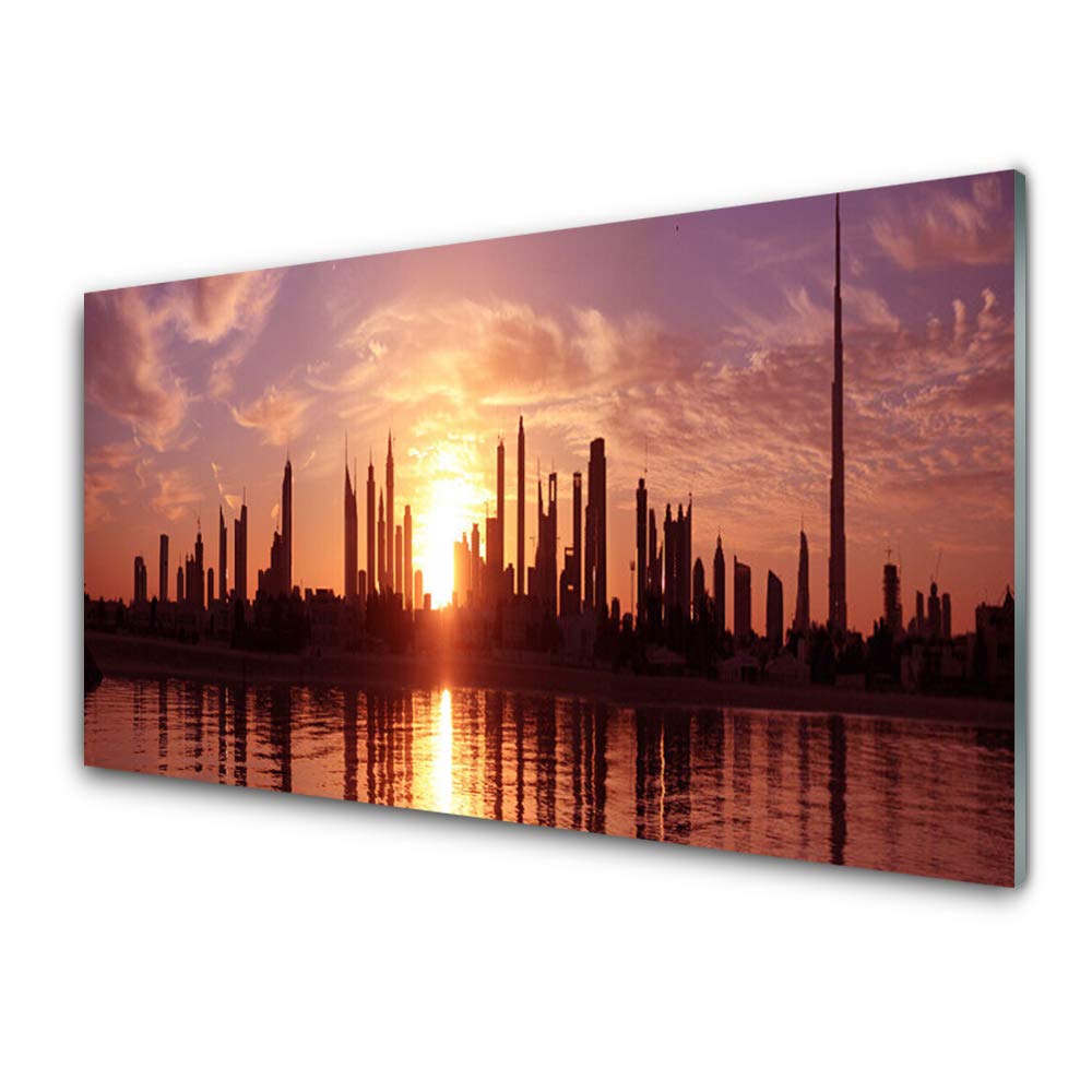 Tableau en verre trempé 100x50cm Tulup pour remplacer les toiles ternes par du design moderne