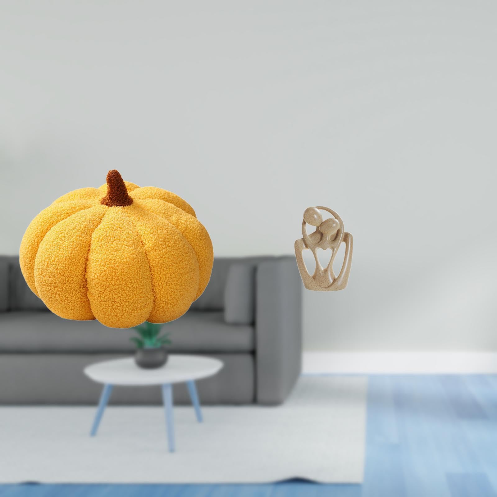 ARTISOUL® Halloween Pumpkin Pillows Abstract Couple Statue Stuffed Pillow Decoration Plush Decorative Sofa Cushion Resin Sculpture Bedroom Room Decor Bookcase Cafe Desktop Decorations Birthday Gift-image-48