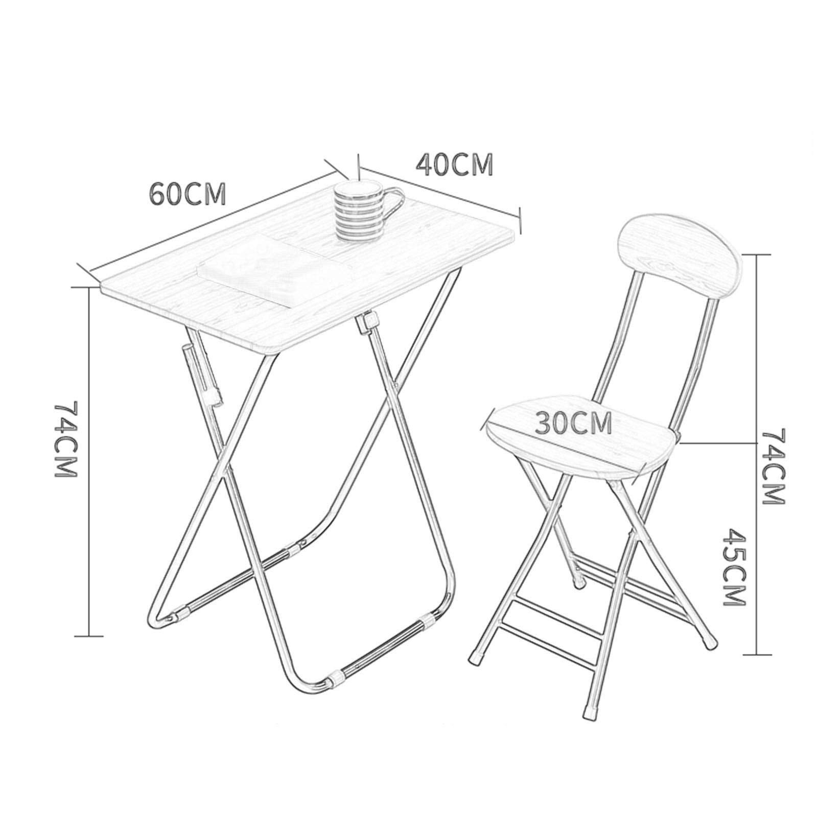 Amazon.com: Desk Folding Table and Chair Set Computer Game Study
