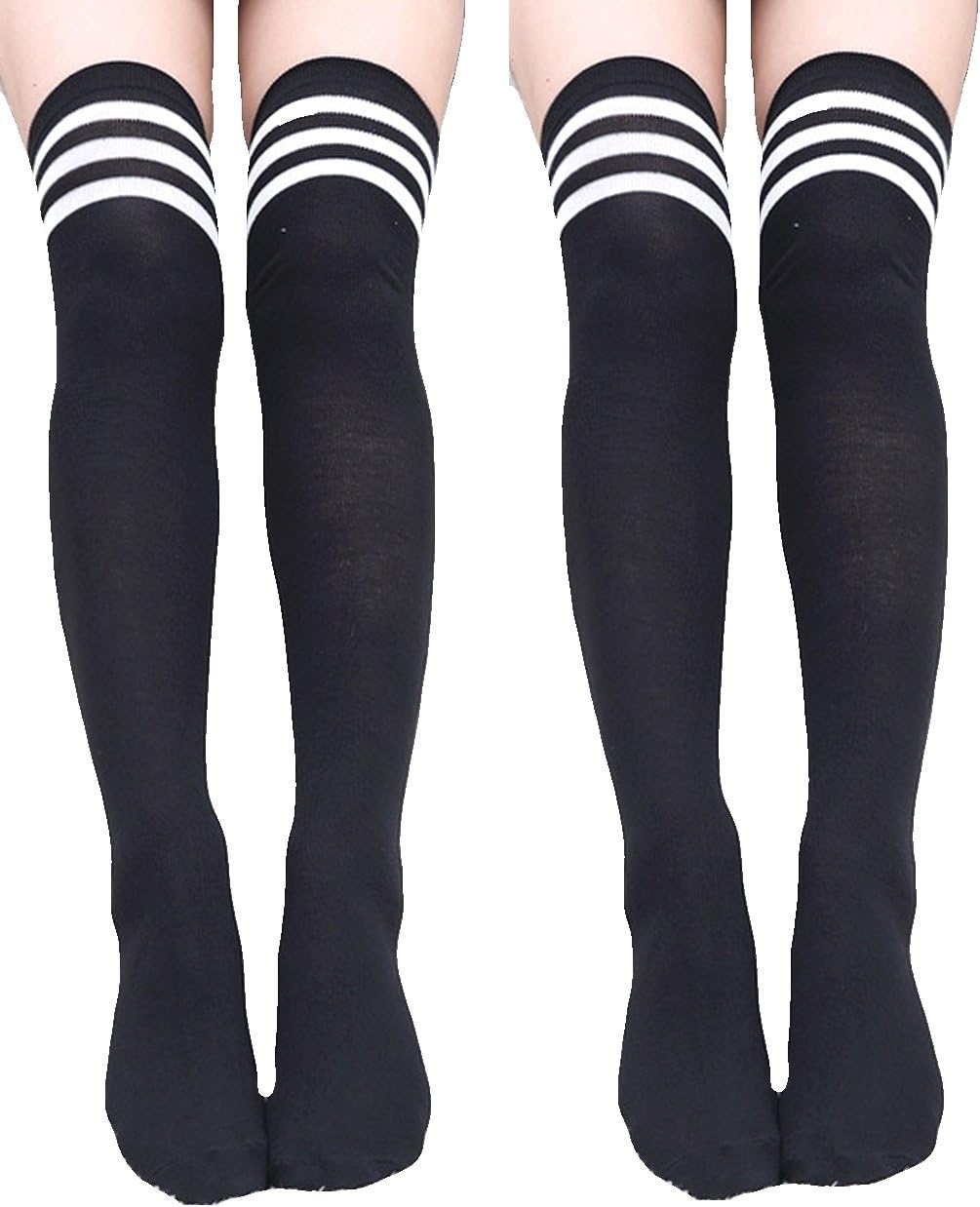 Calze Donna Sopra Al Ginocchio Halloween Carnevale Rosso Nero Fiocchi Sexy - Foto 4