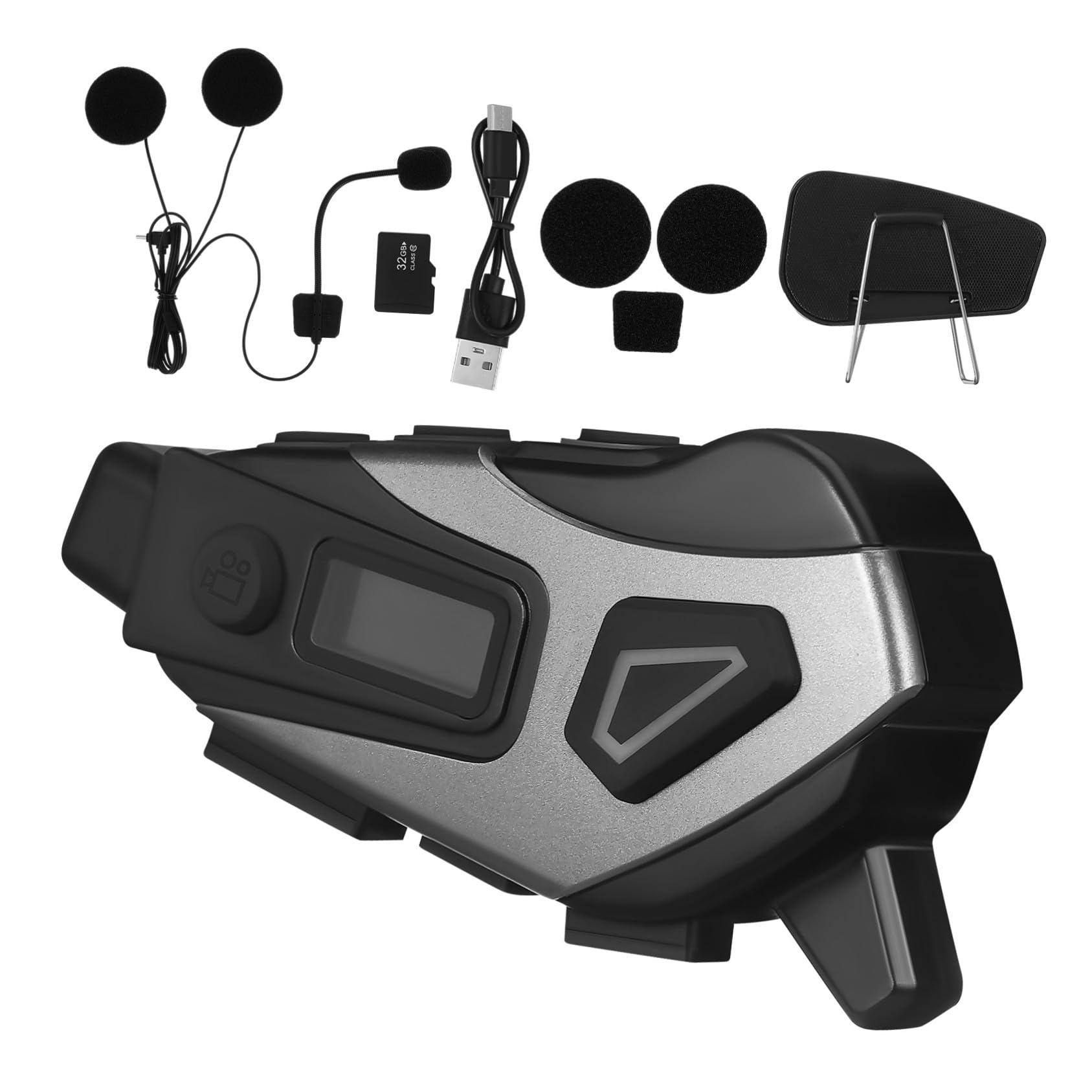 Cabilock 1200mah Cuffie per Moto Microfono e Cancellazione del Rumore Supporto per Caschi da Ciclismo Cuffie Wireless Impermeabili Memoria Integrata per Musica e Chiamate Chiare