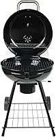 Vista 6 de Grill Boss Charcoal Kettle Grill with Large 22-Inch Cooking Area - Includes Warming Rack, Bottom Storage Shelf, Ash Catcher & Wheels for Outdoor
