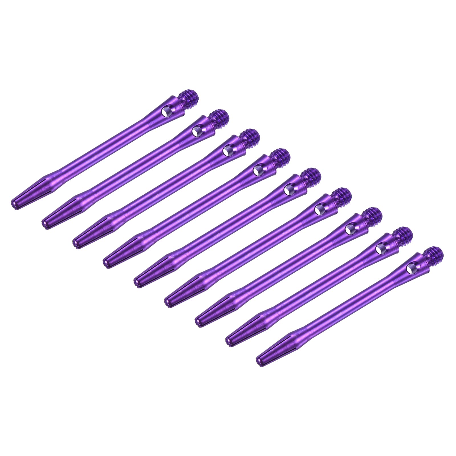 PATIKIL 48mm Dart Shafts, Medium 2BA Thread Aluminum Dart Stems Dart Accessories Throwing Fitting for Steel Tip - 9 Pack (Purple)