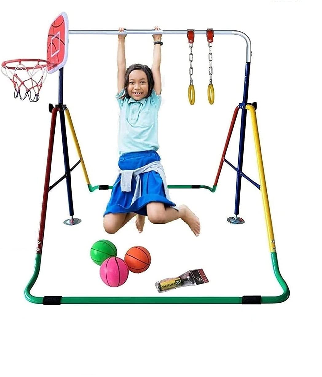 Buy Gymnastic Bars for Kids 4 in 1 Set with Swing Seat & 2 Trapeze